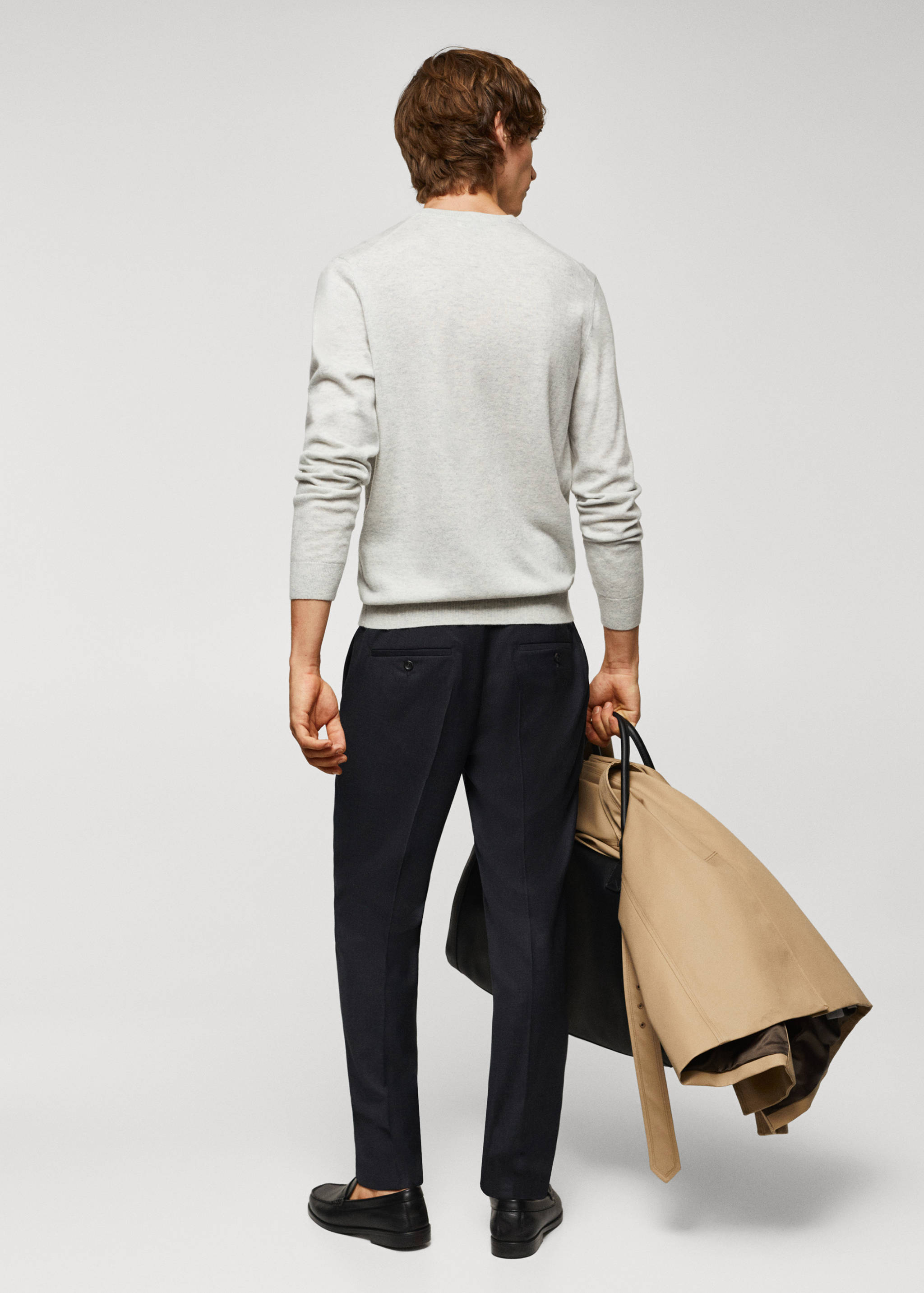 Pull-over maille fine laine mélangée - Verso de l’article