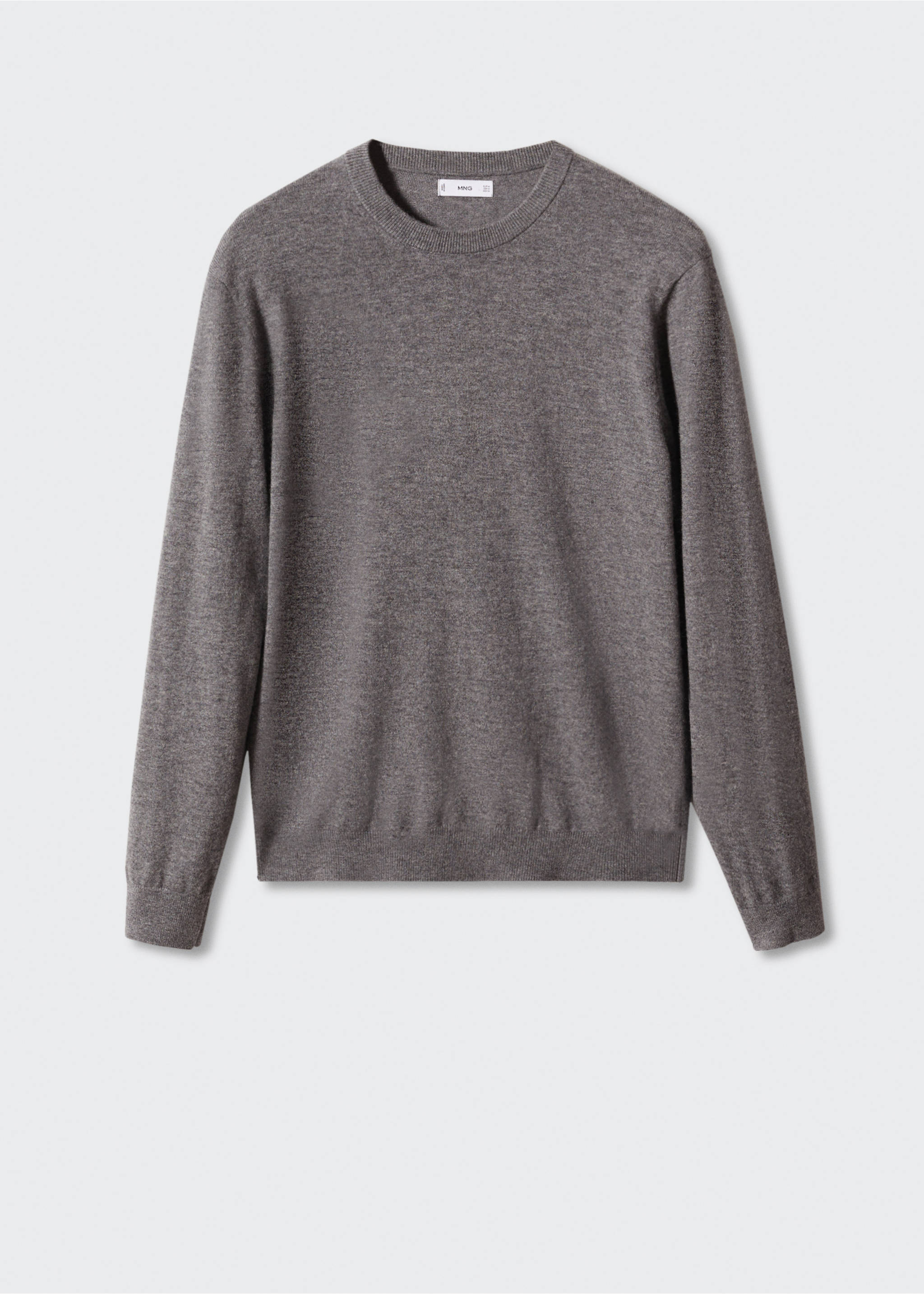 Jersey punto fino mezcla de lana - Artículo sin modelo, Gris medio vigoré. Ref: 57005962-00.