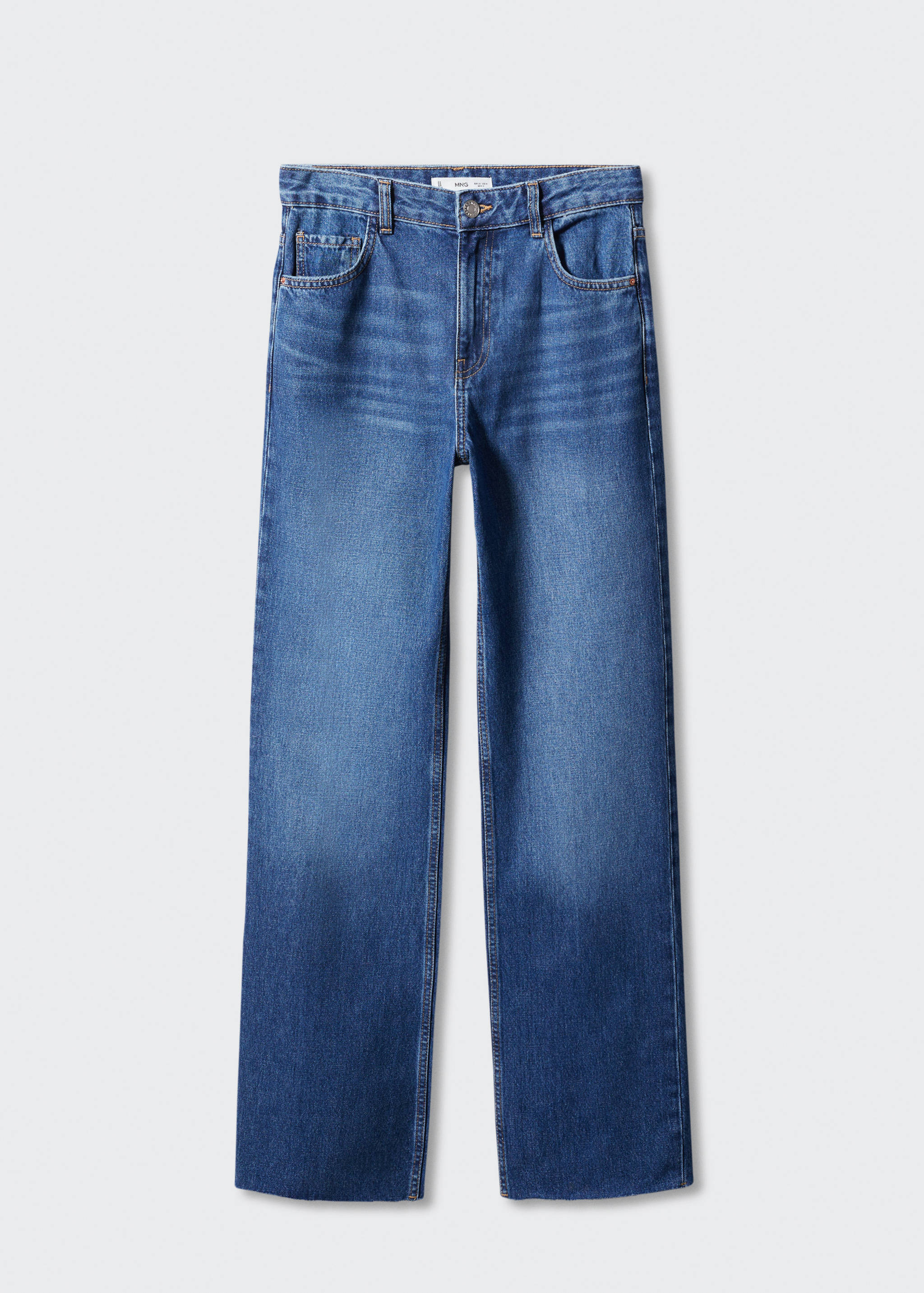 Wide leg mid-rise jeans - Article without model