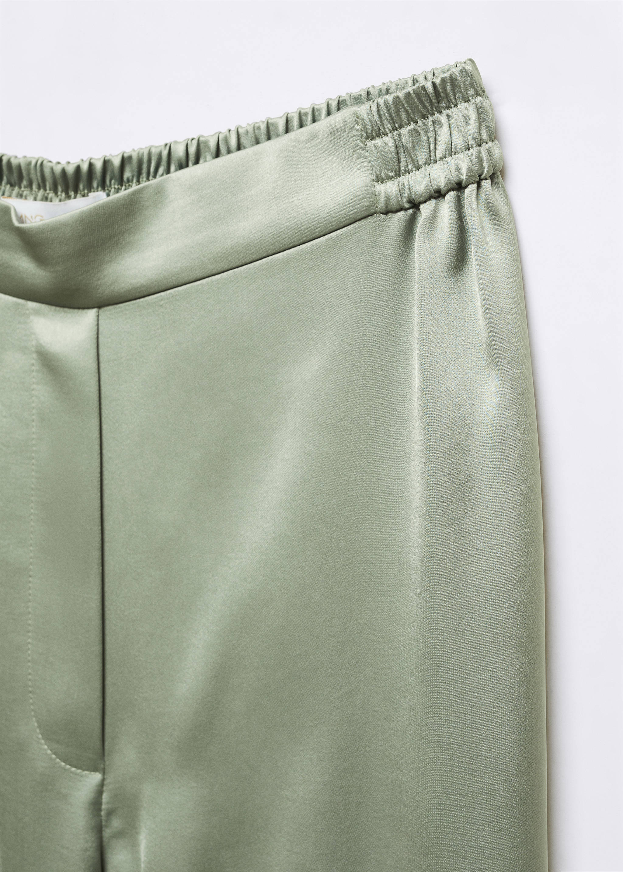 Satin pants with elastic waist - Details of the article 8