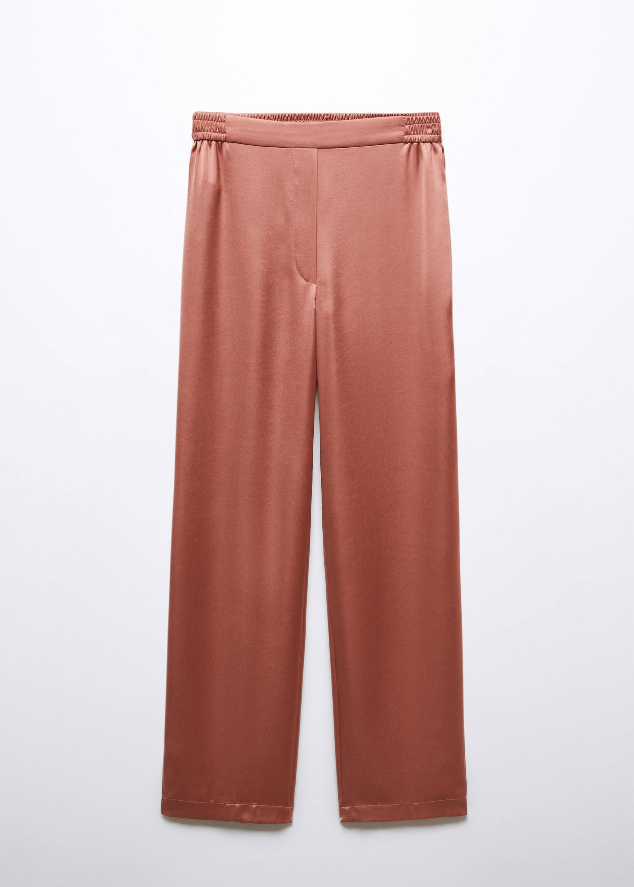Satin pants with elastic waist - Article without model