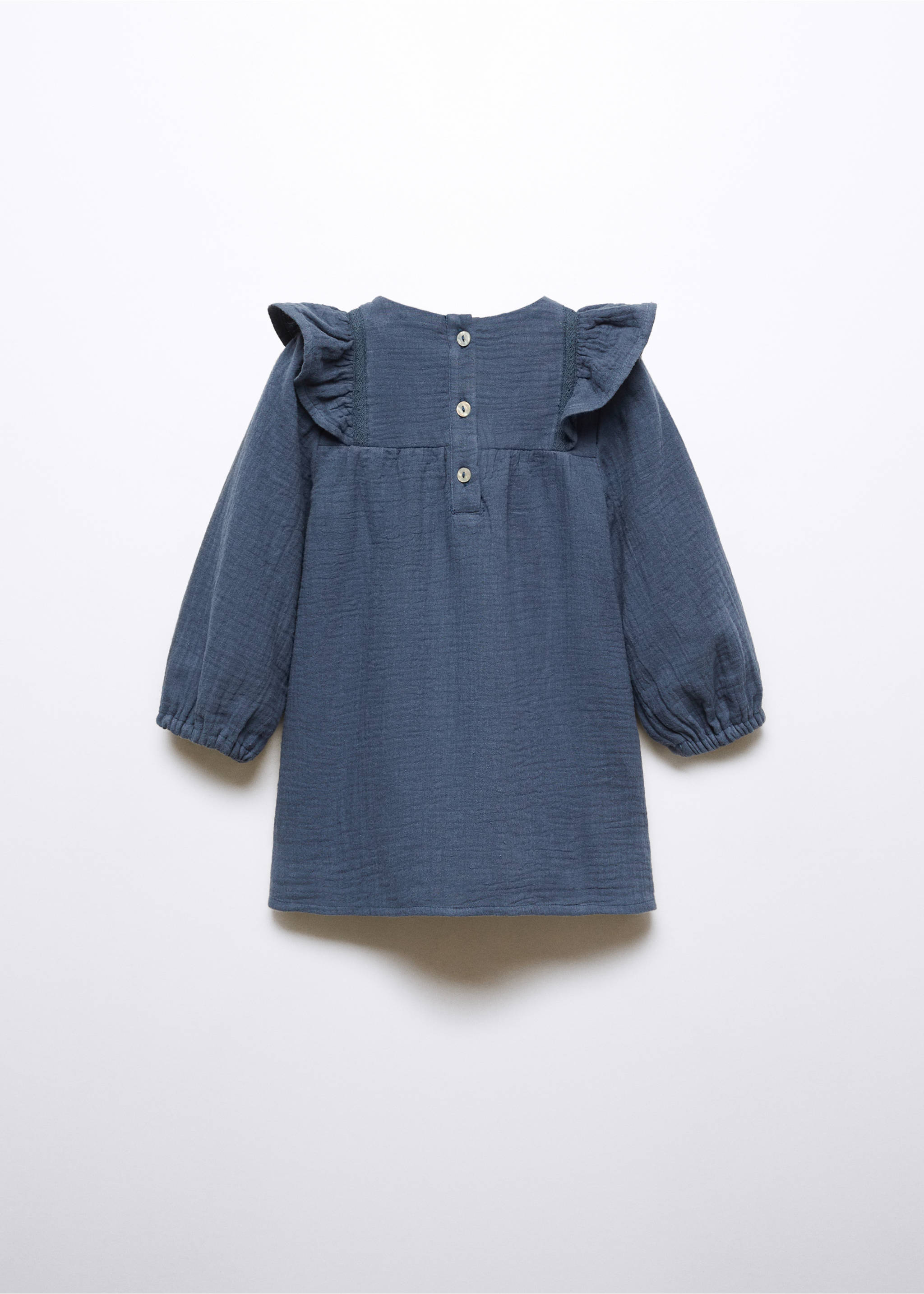 Cotton-blend dress - Reverse of the article, China Blue. Ref: 57005984-00.