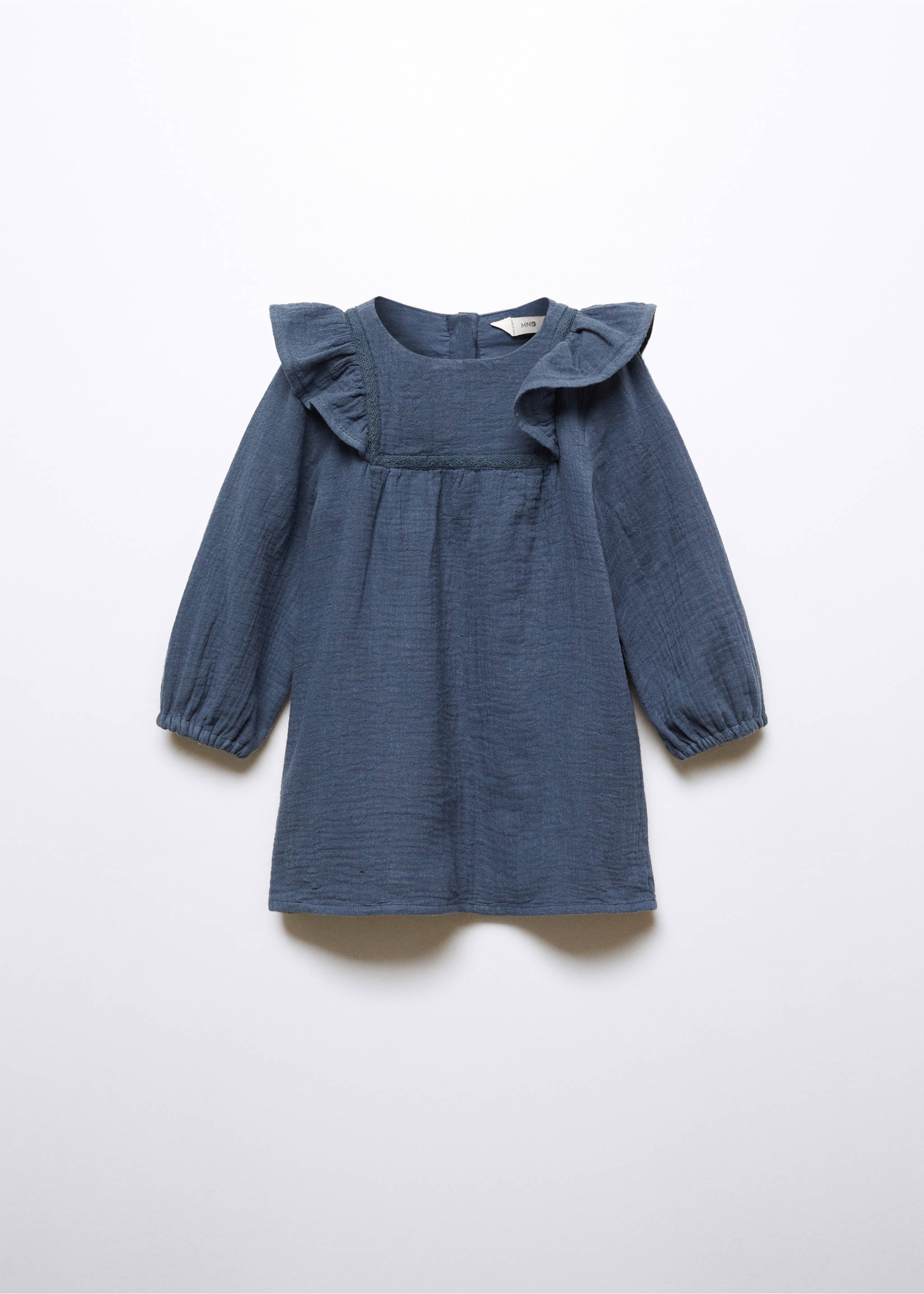 Cotton-blend dress - Article without model, China Blue. Ref: 57005984-00.