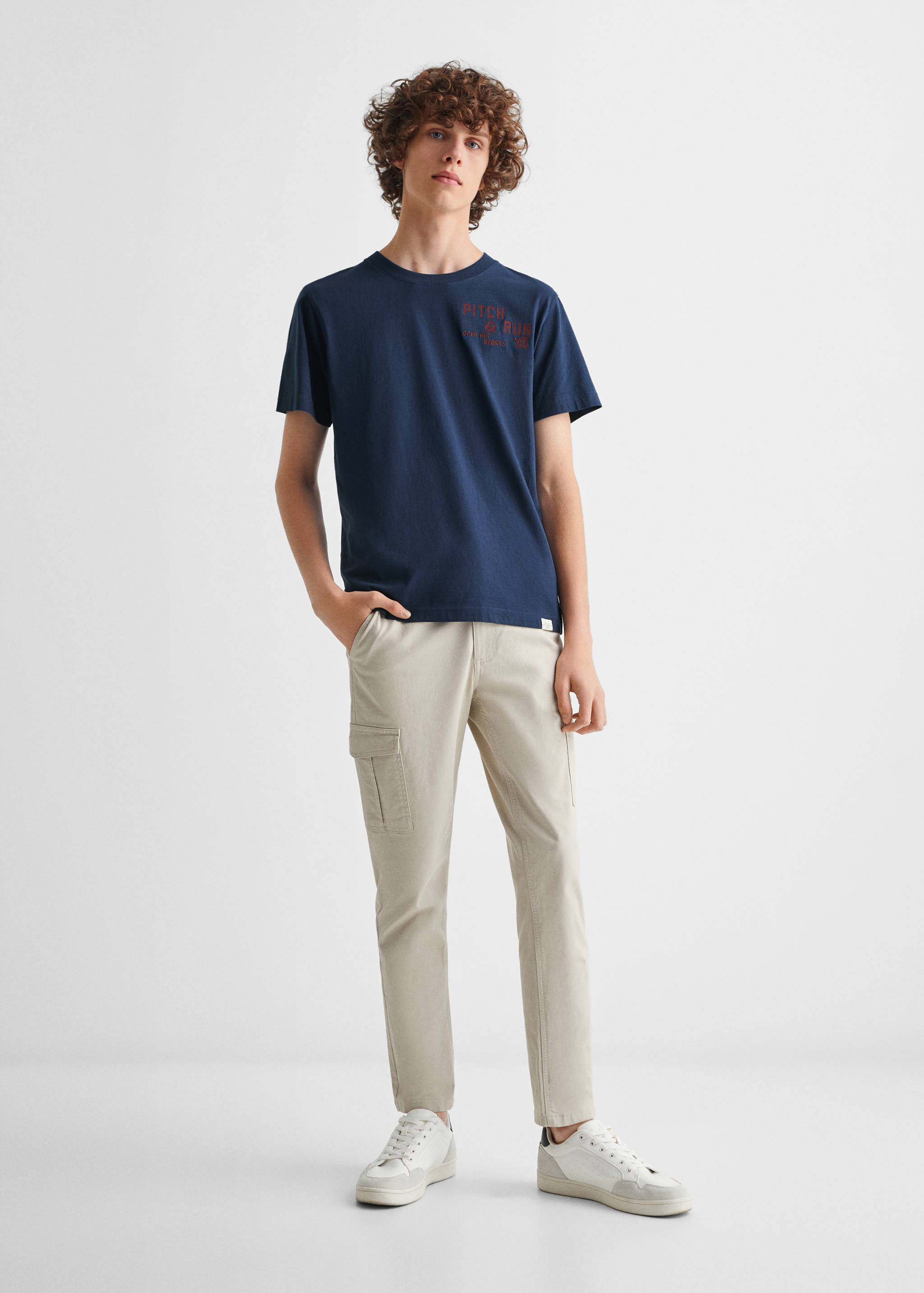 Message cotton T-shirt - General plane