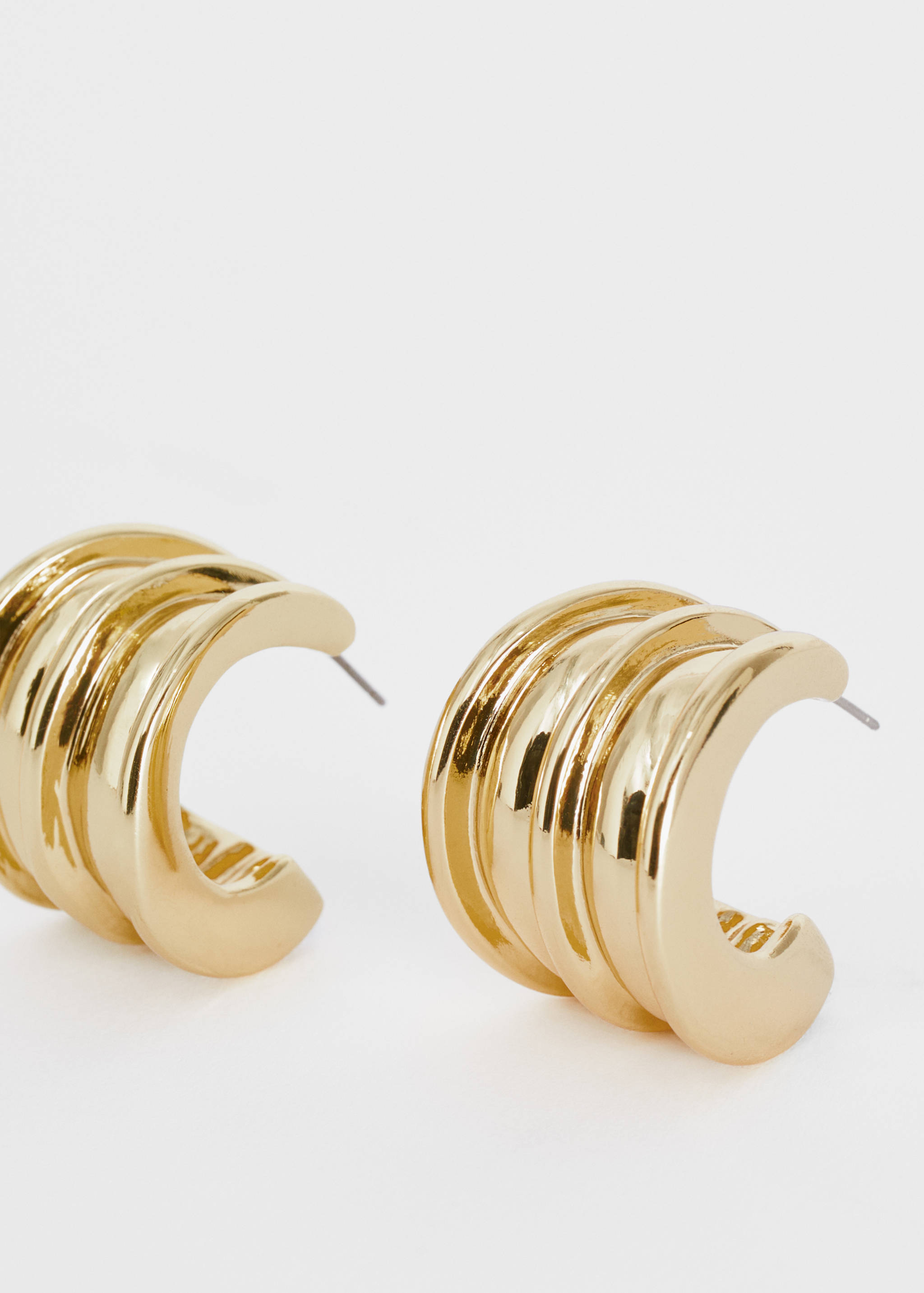Three hoop earrings - Medium plane