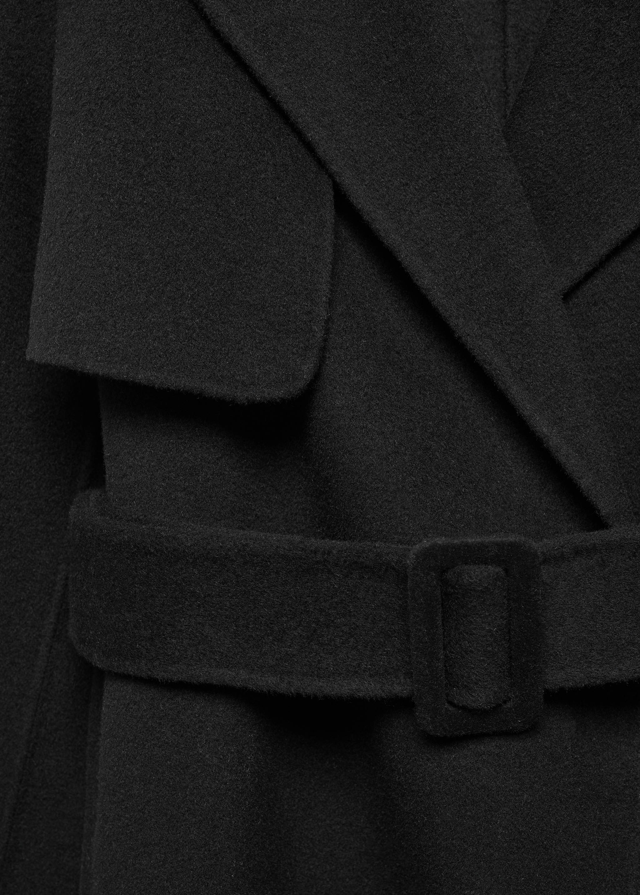 Handmade wool coat with belt - Details of the article 8