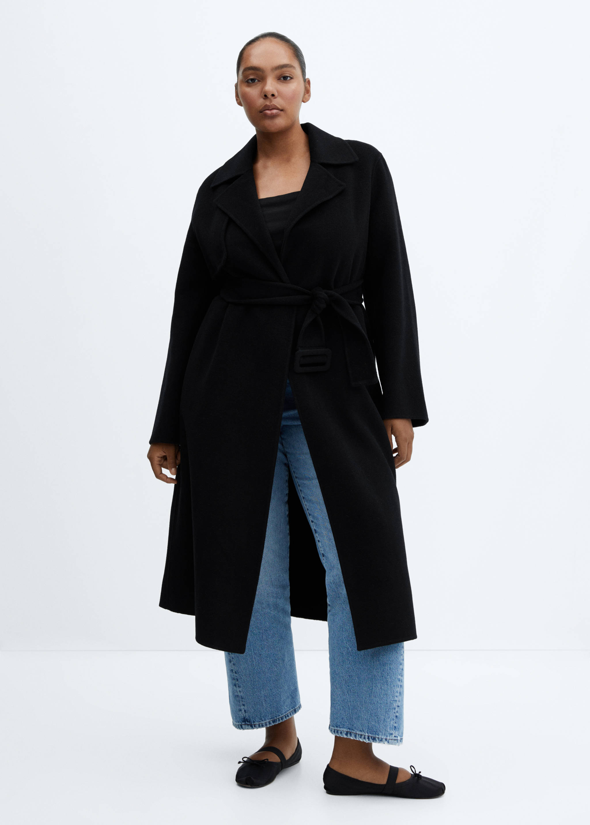 Handmade wool coat with belt - Details of the article 3