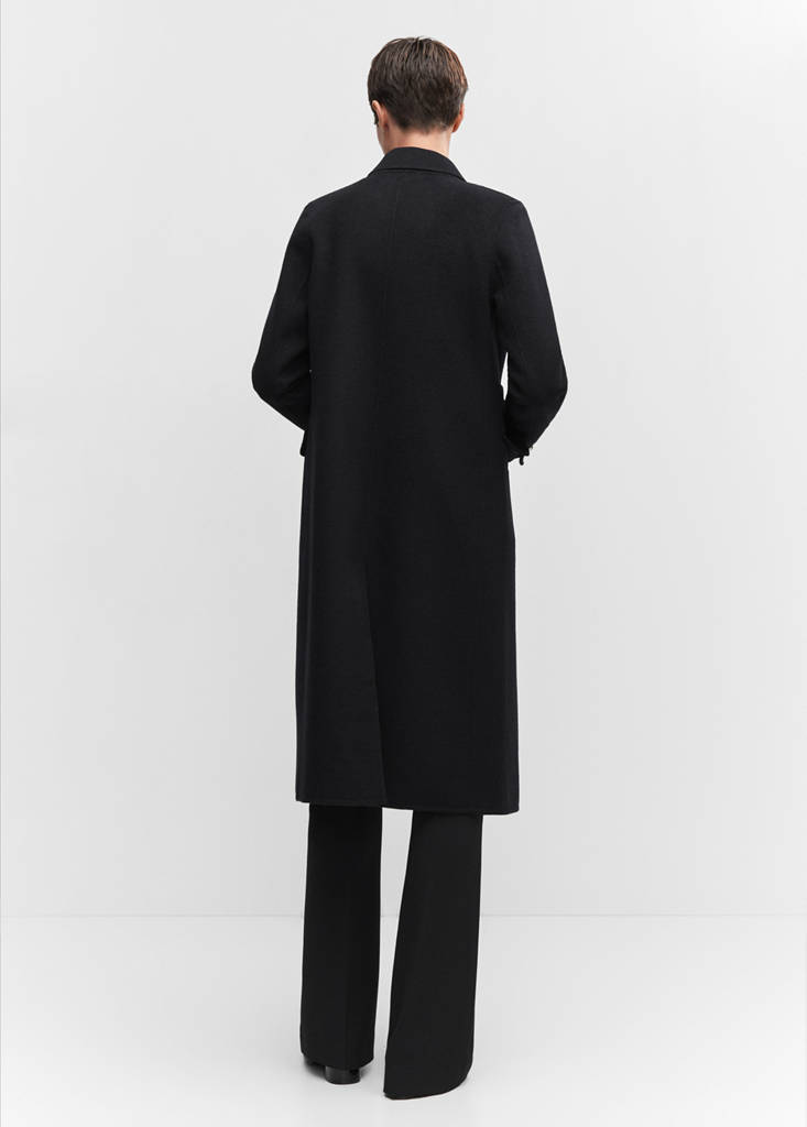 Handmade buttoned wool coat — Navy