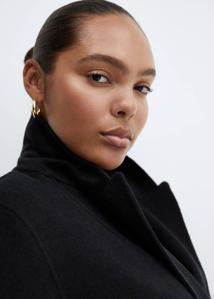 Handmade buttoned wool coat — Navy