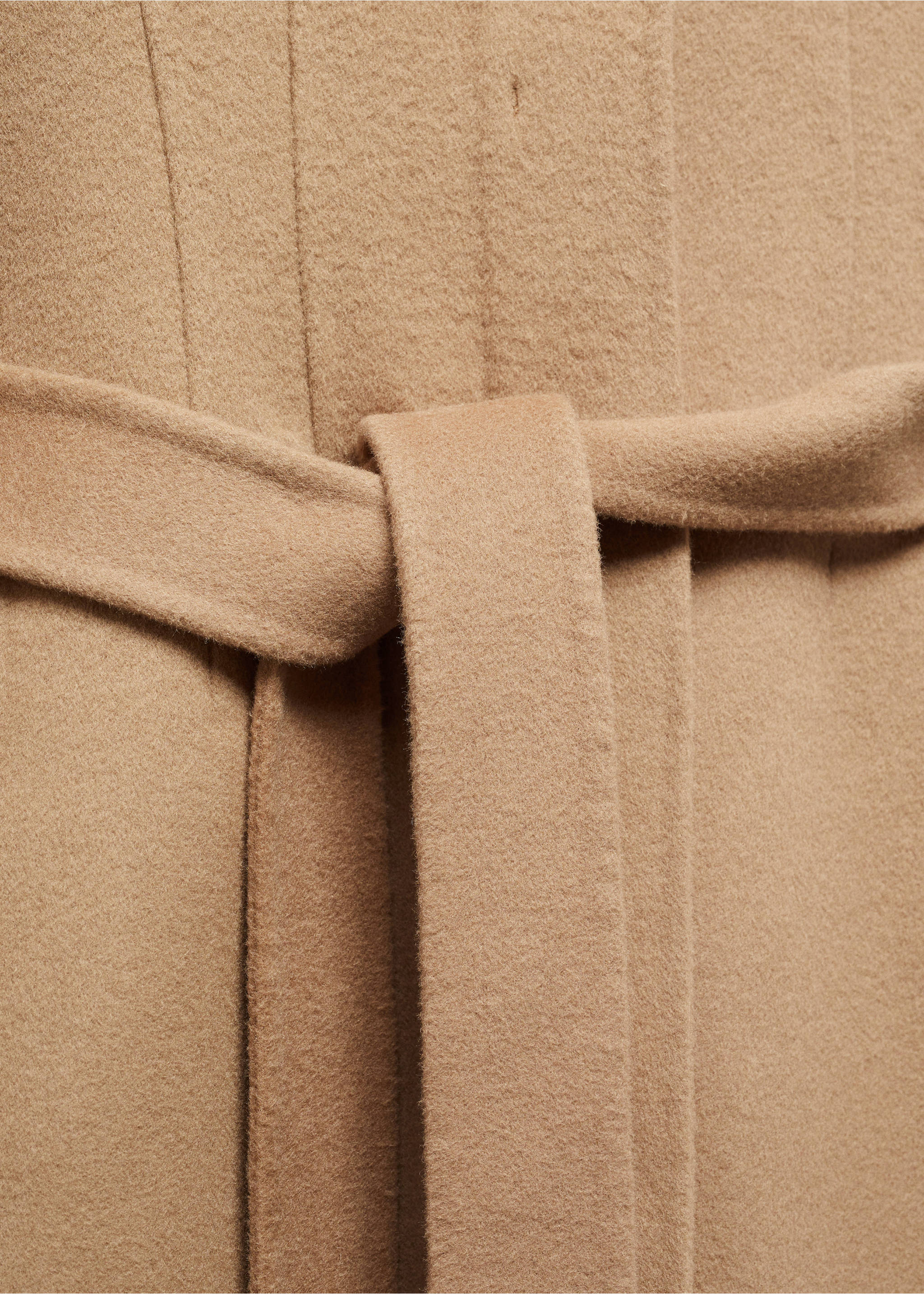 Handmade oversized wool coat - Details of the article 8, Medium Brown. Ref: 57006721-00.