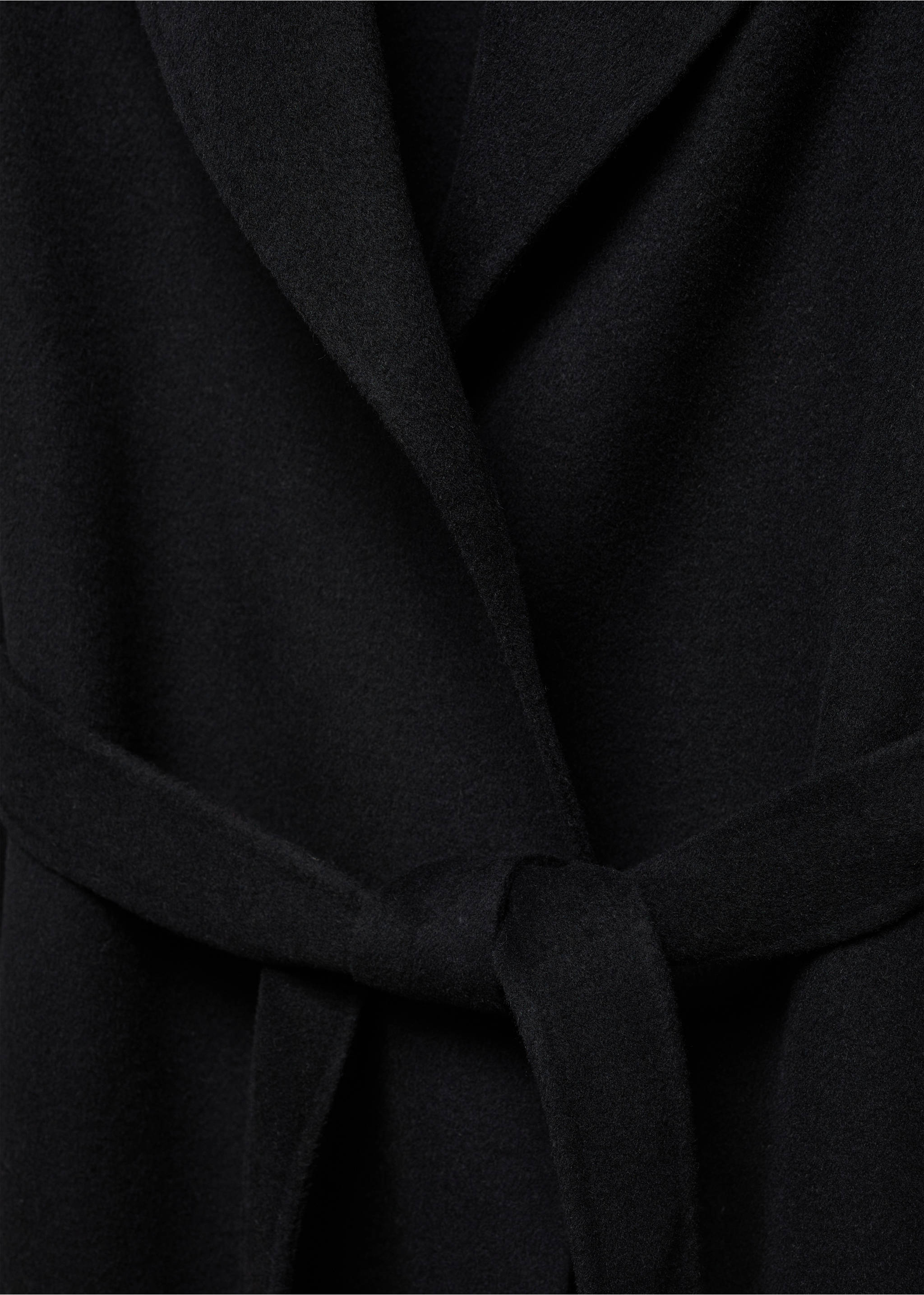 Handmade wool coat - Details of the article 8, Black. Ref: 57006722-00.