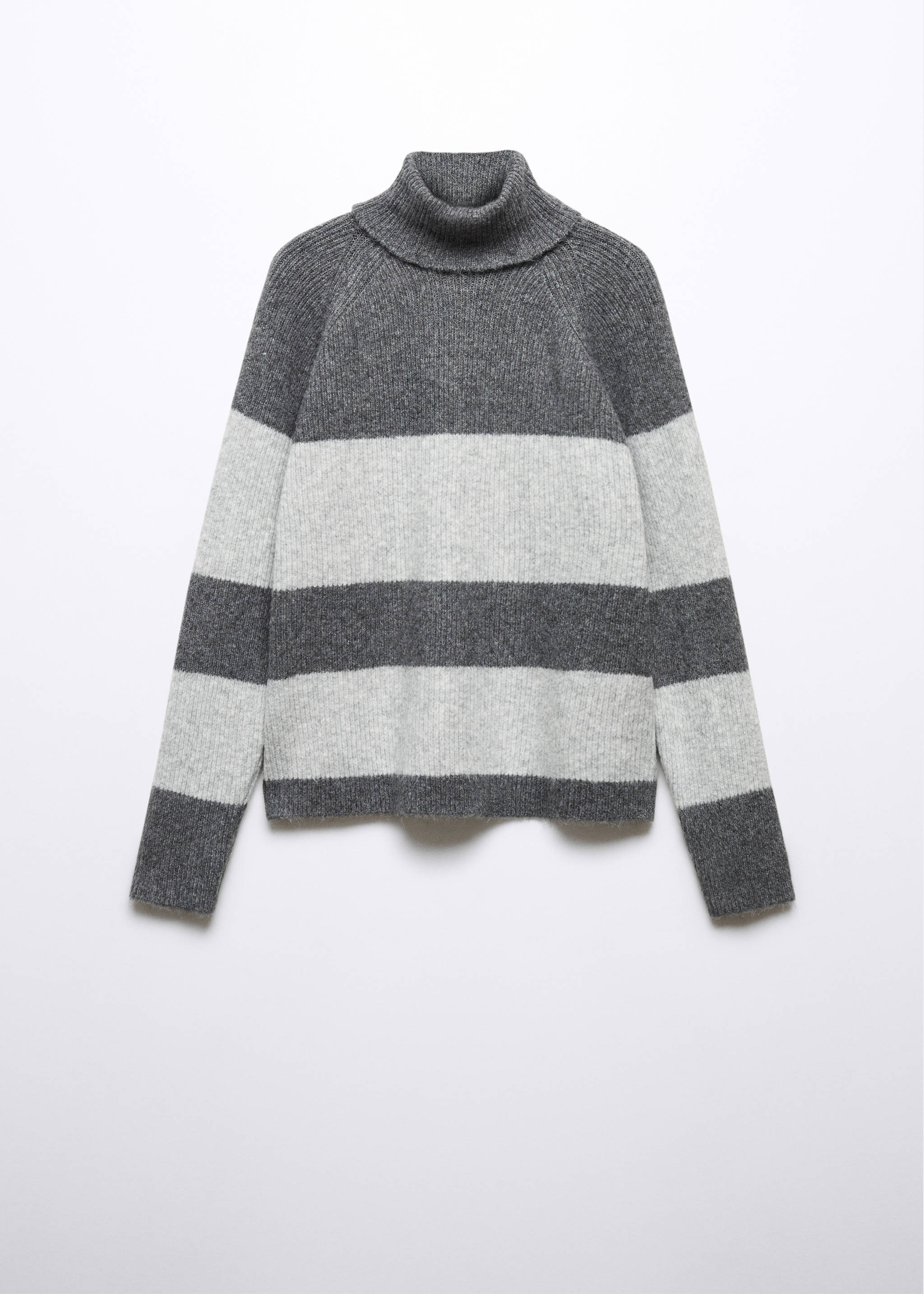 Stand-collar striped sweater - Article without model