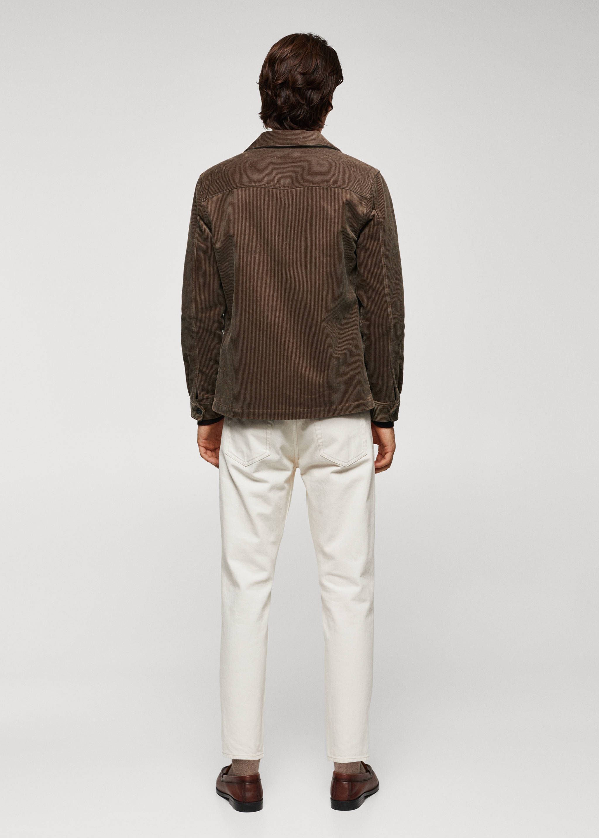 Вельветовая верхняя рубашка с карманами - Обратная сторона изделия