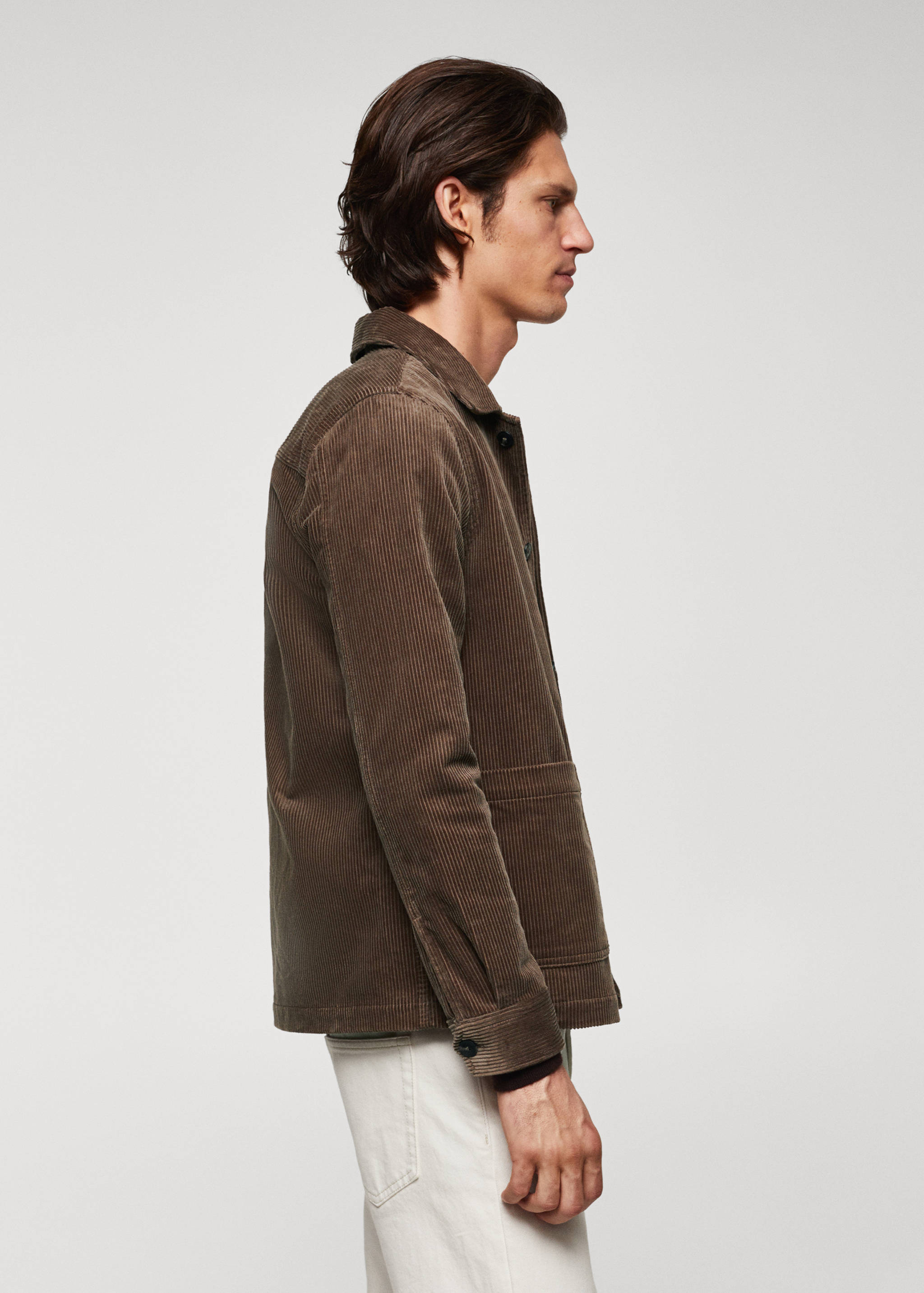 Вельветовая верхняя рубашка с карманами - Деталь изделия 2