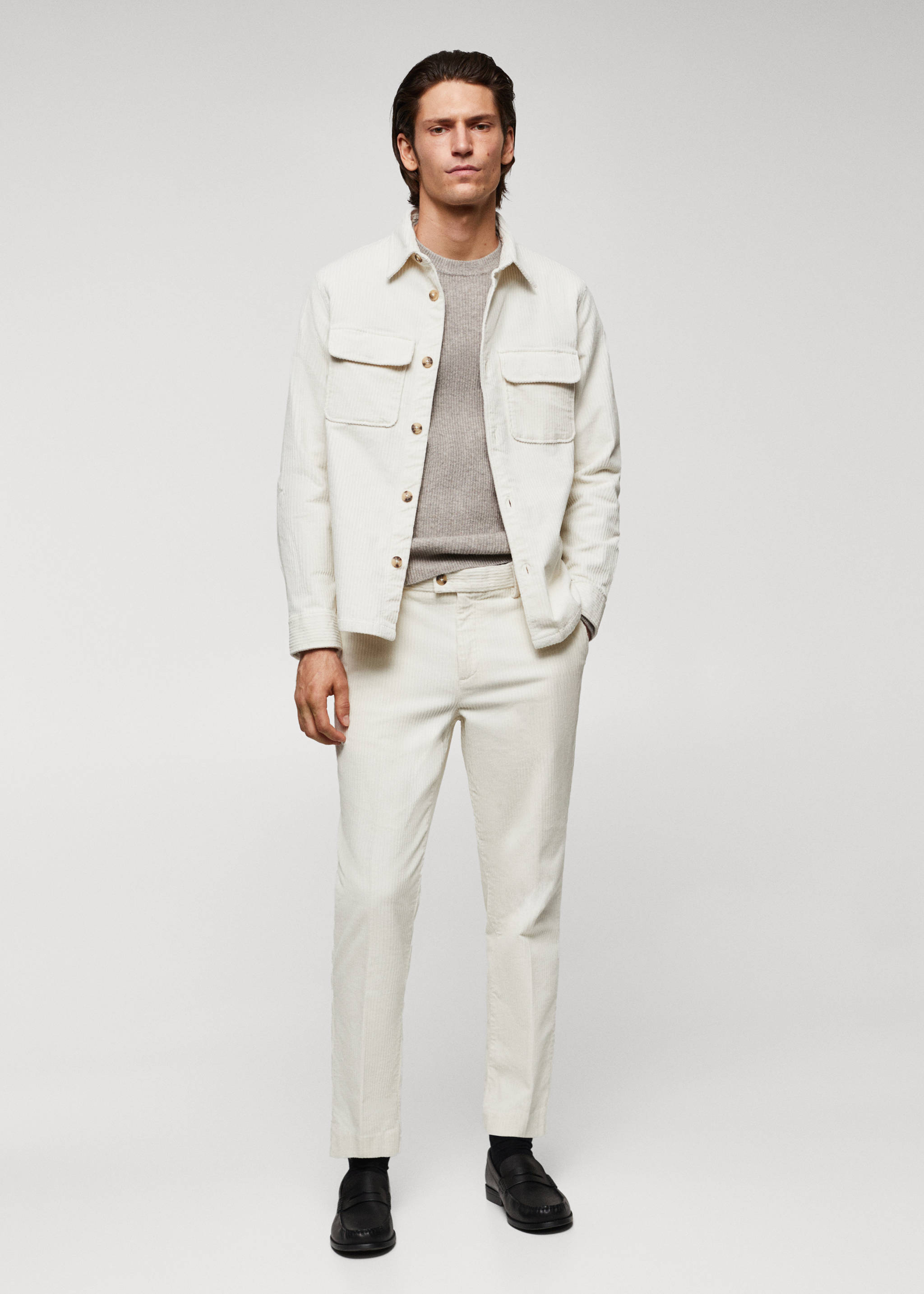 Surchemise velours côtelé poches - Plan général