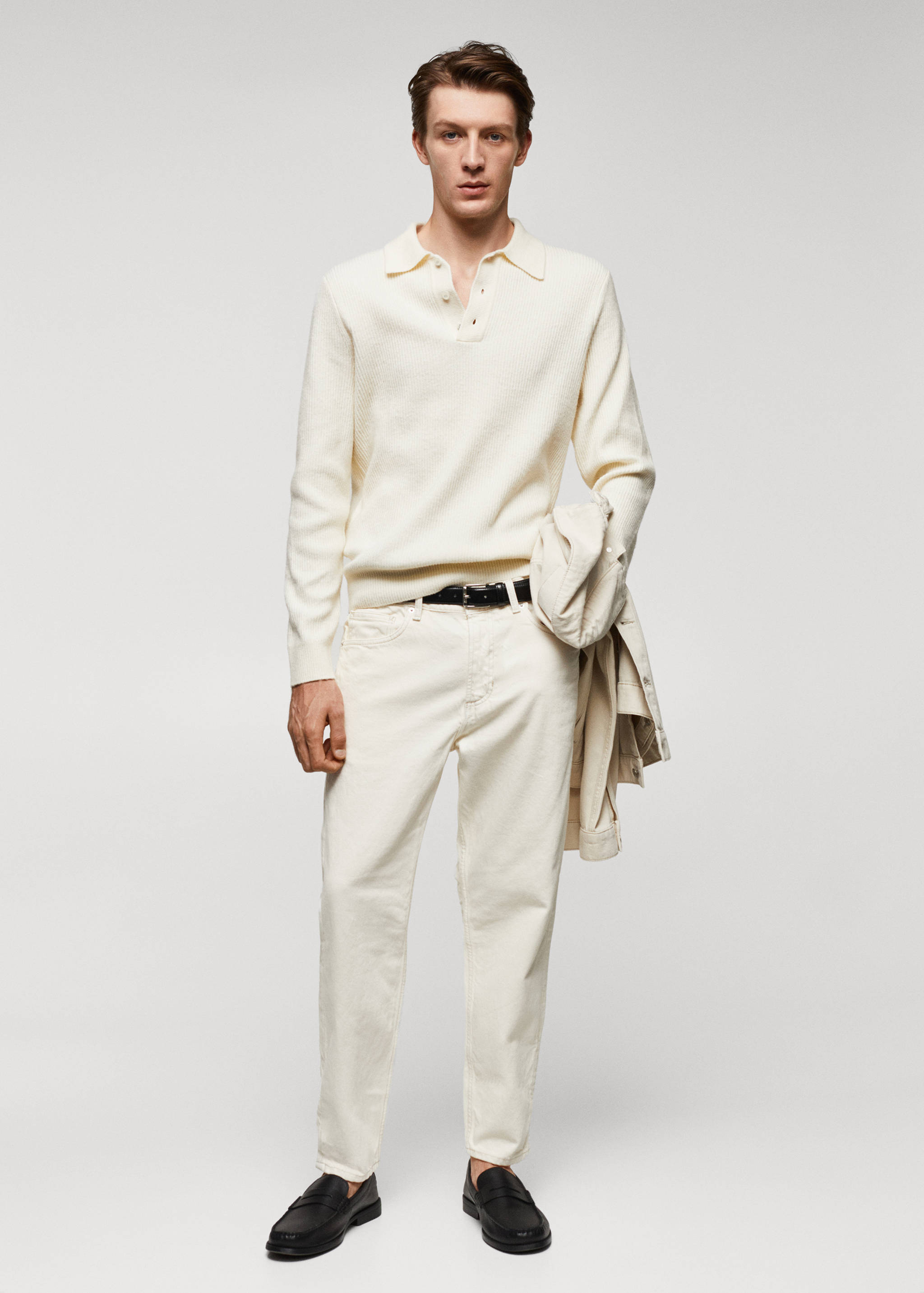 Polo maille côtelée - Plan général