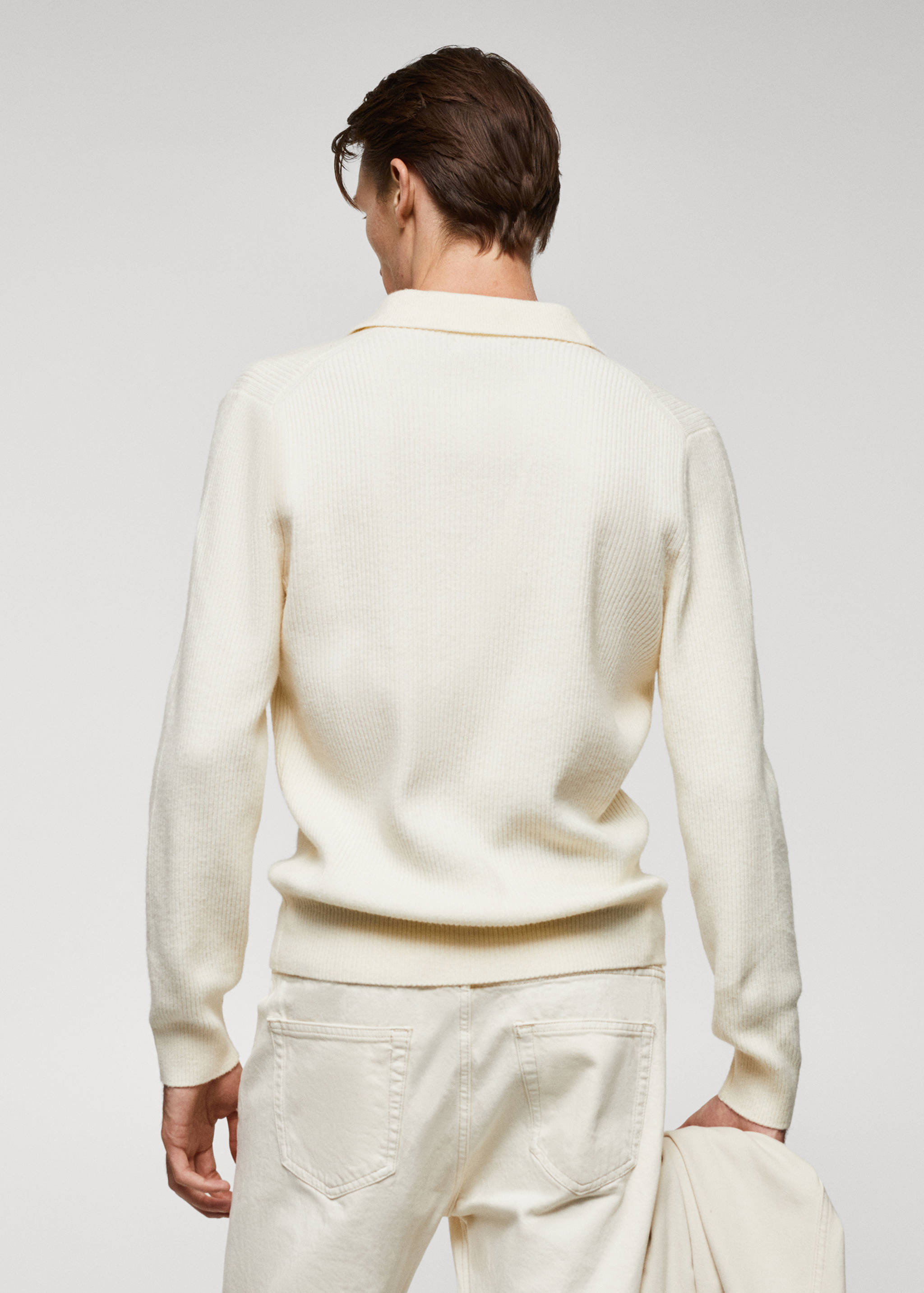 Polo maille côtelée - Verso de l’article