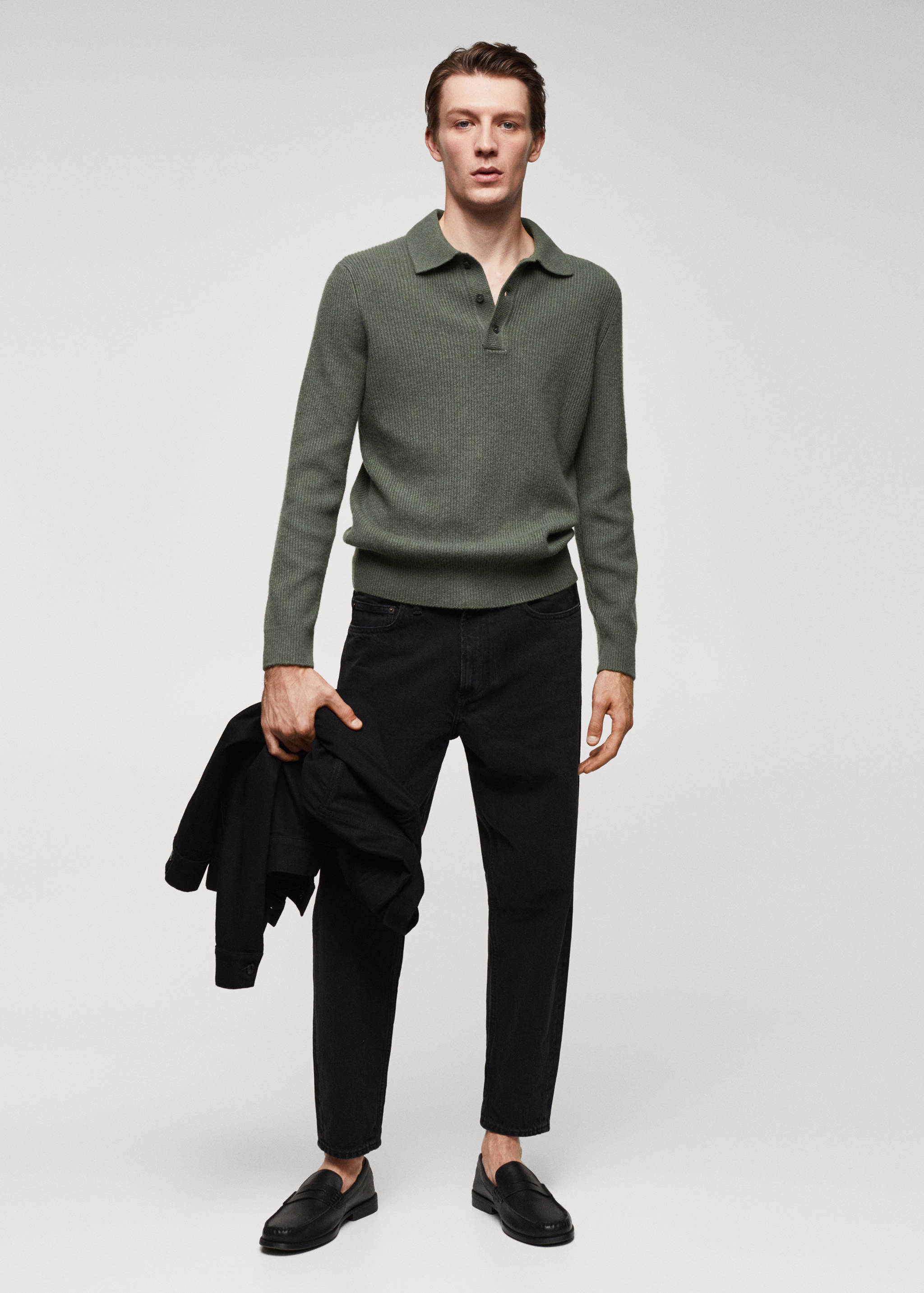 Polo maille côtelée - Plan général