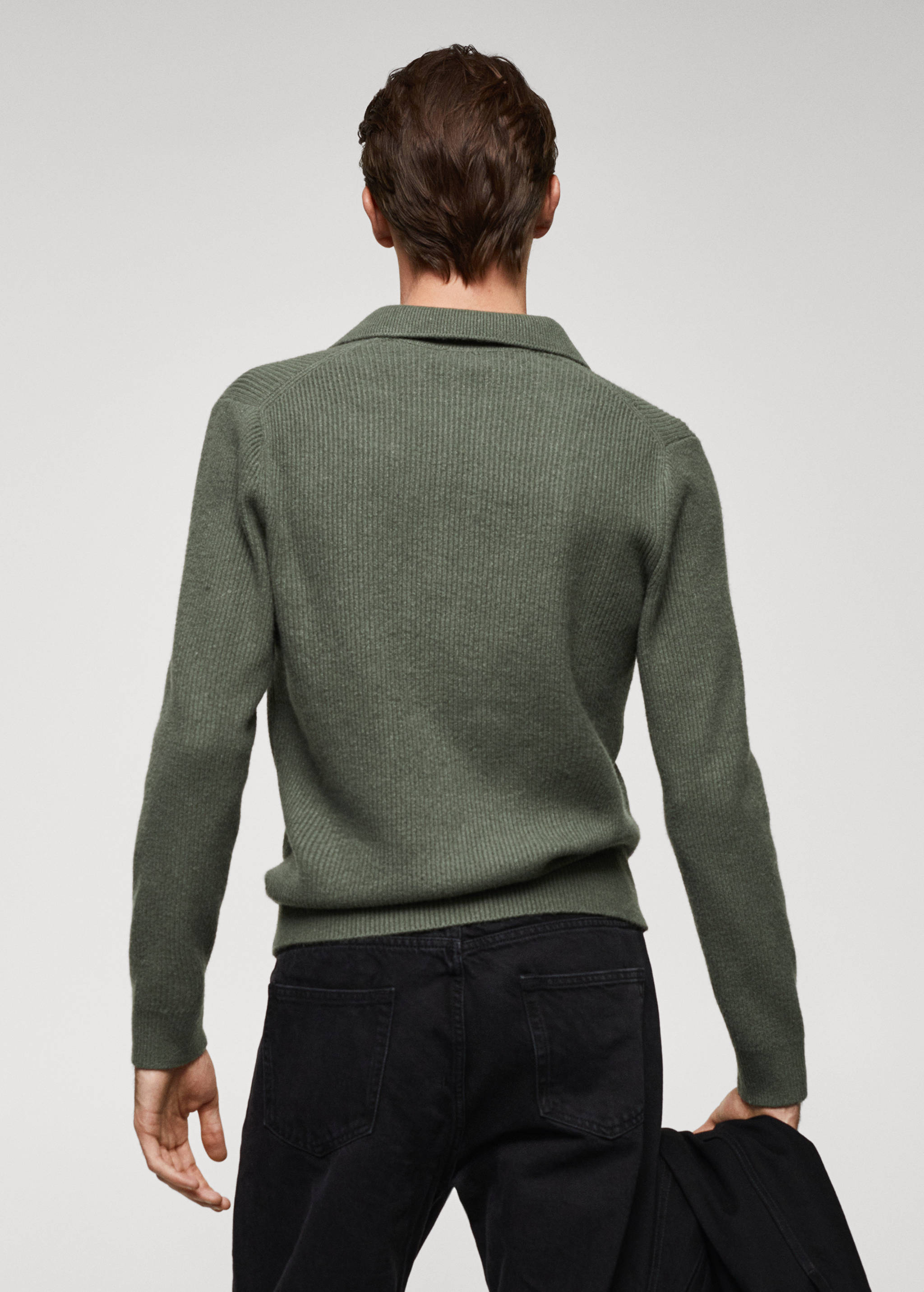Polo maille côtelée - Verso de l’article
