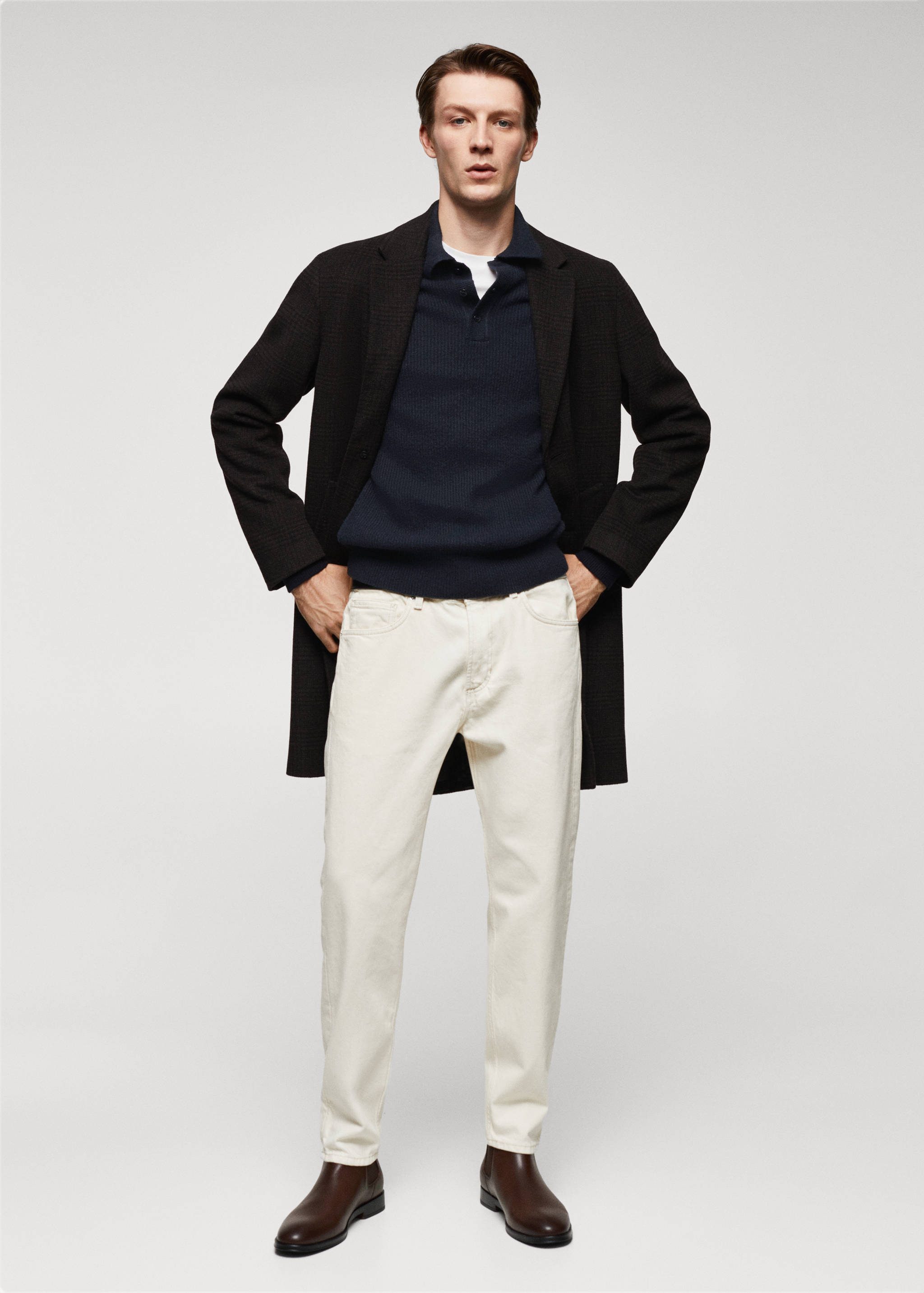 Polo maille côtelée - Plan général