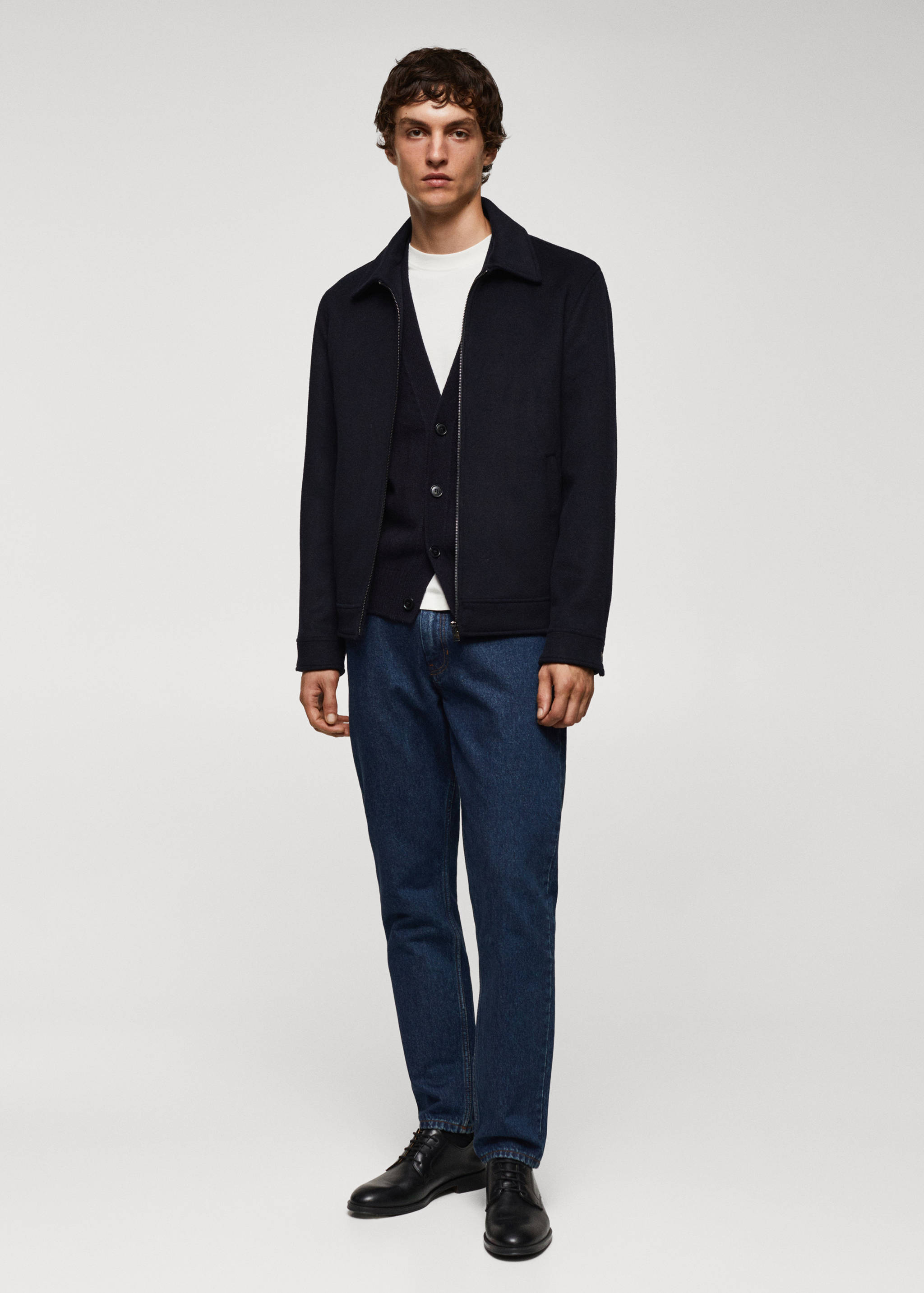 Gilet maille laine mélangée - Plan général