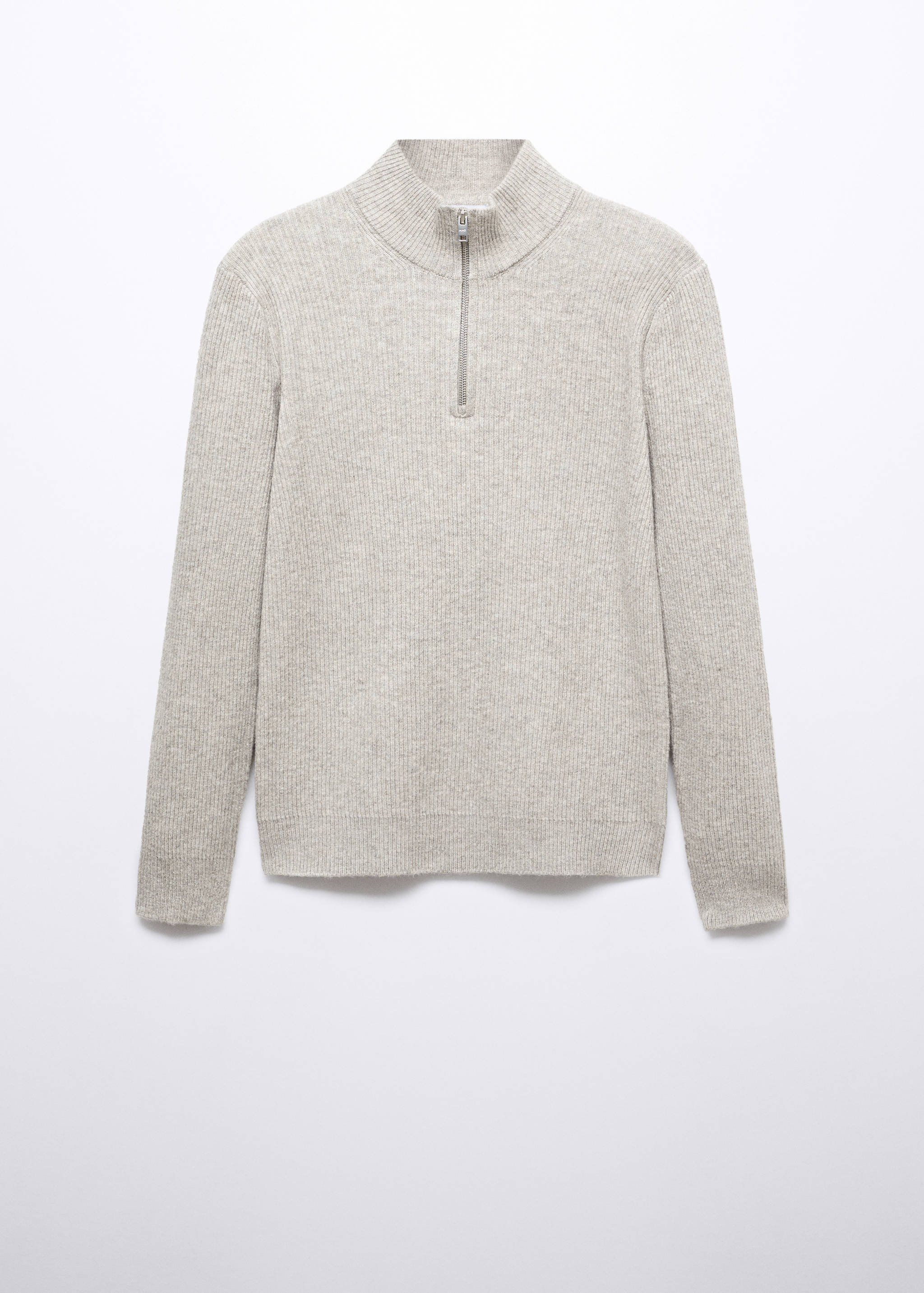 Ribbed sweater with zip - Article without model