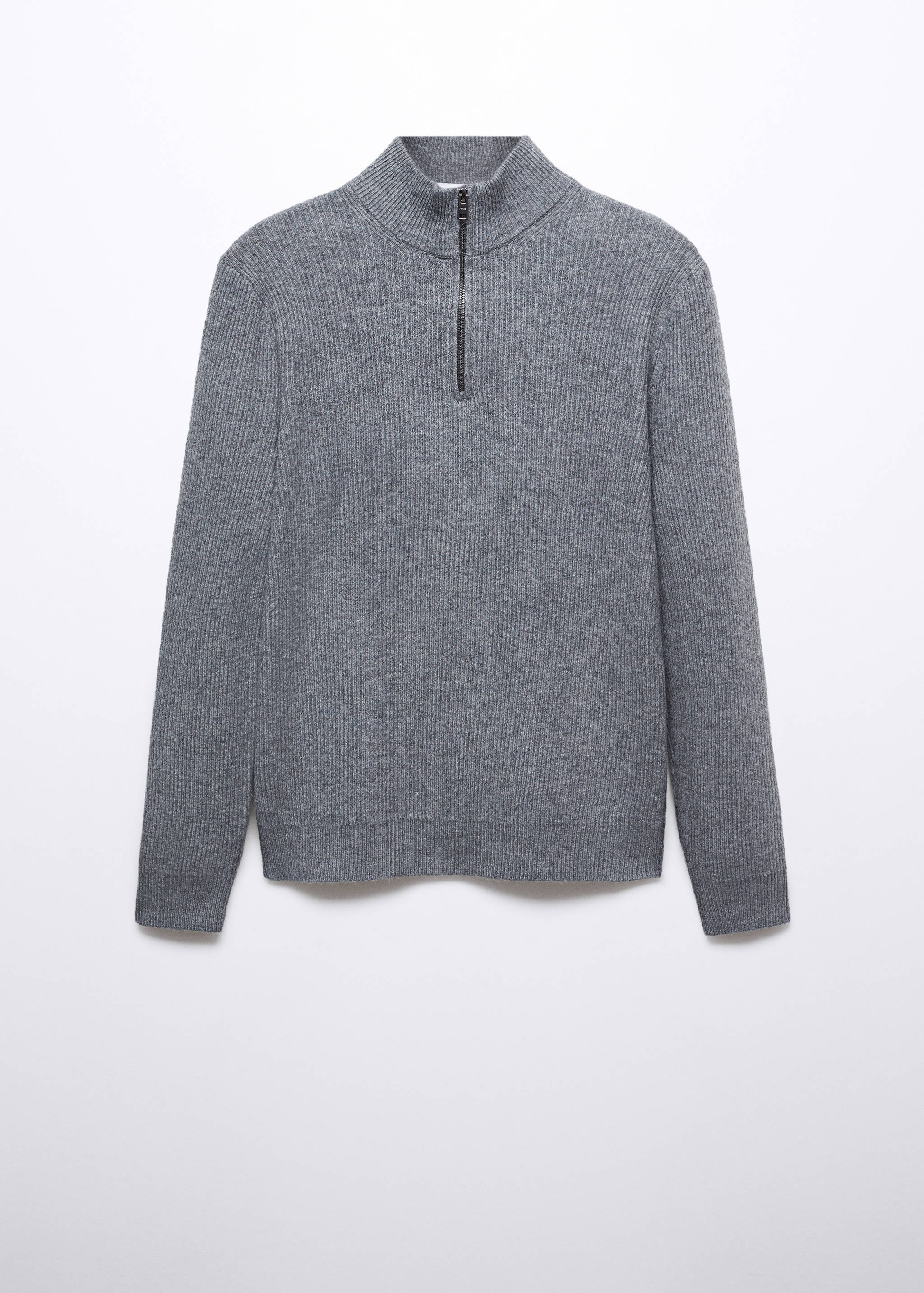 Ribbed sweater with zip - Article without model