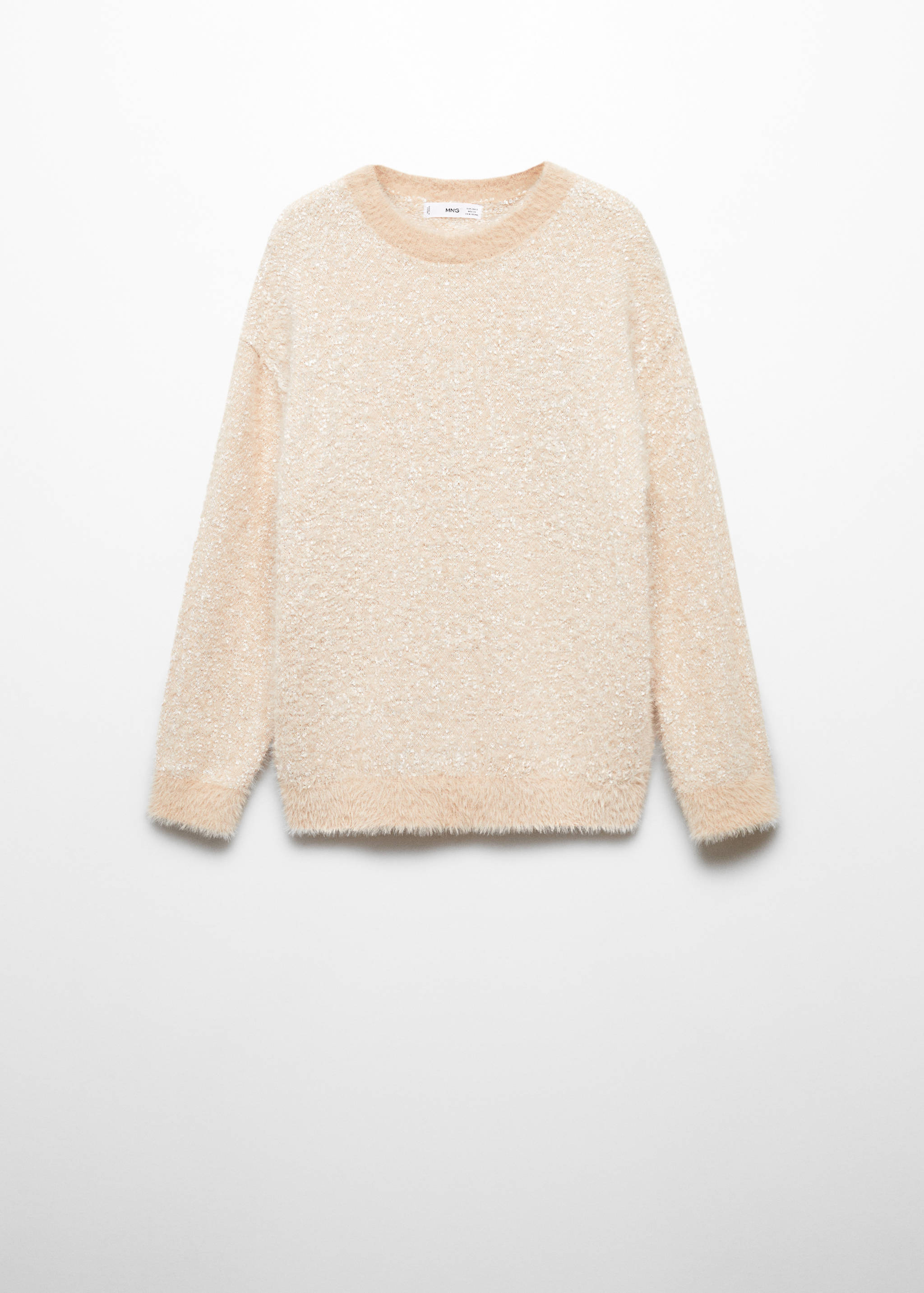 Sweater with fur-effect trim - Article without model