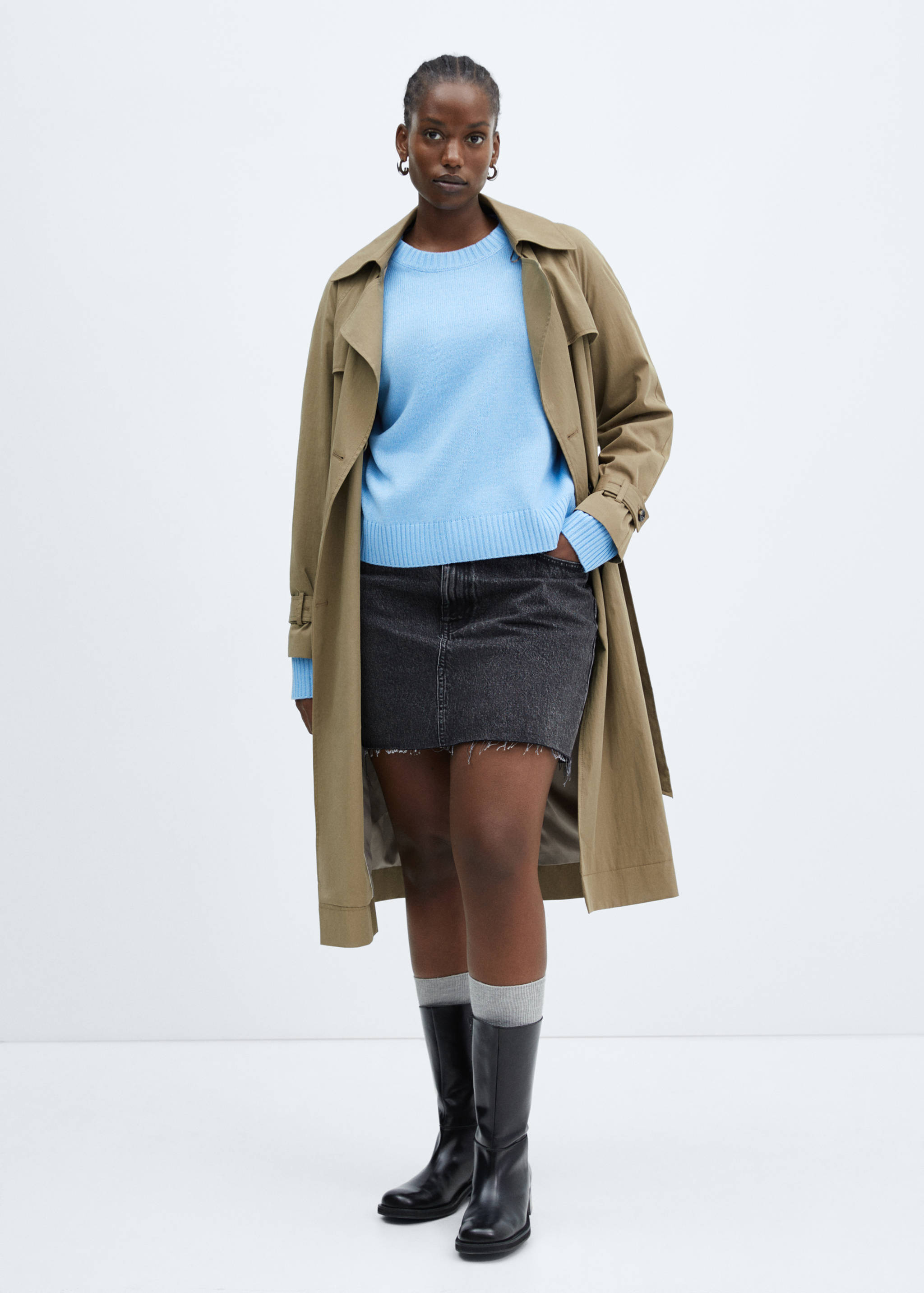 Round-neck knitted sweater - Details of the article 3