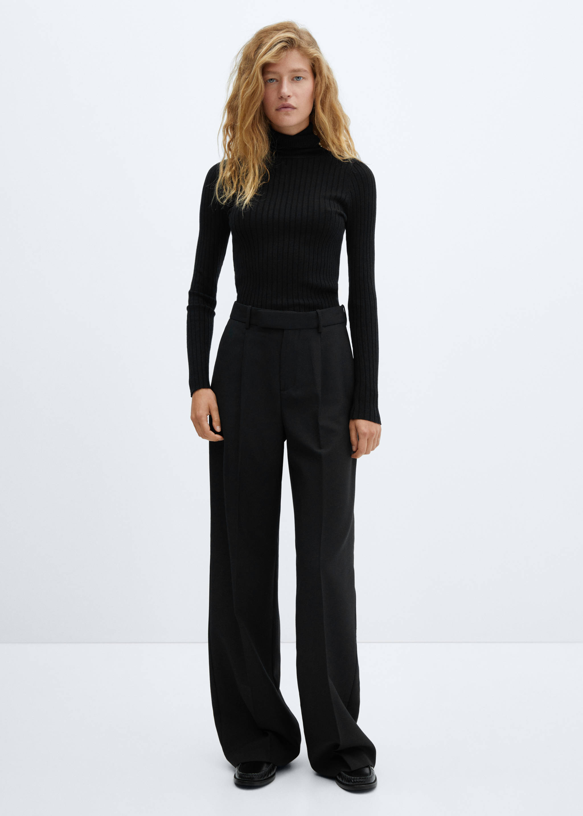 Turtleneck ribbed sweater - General plane