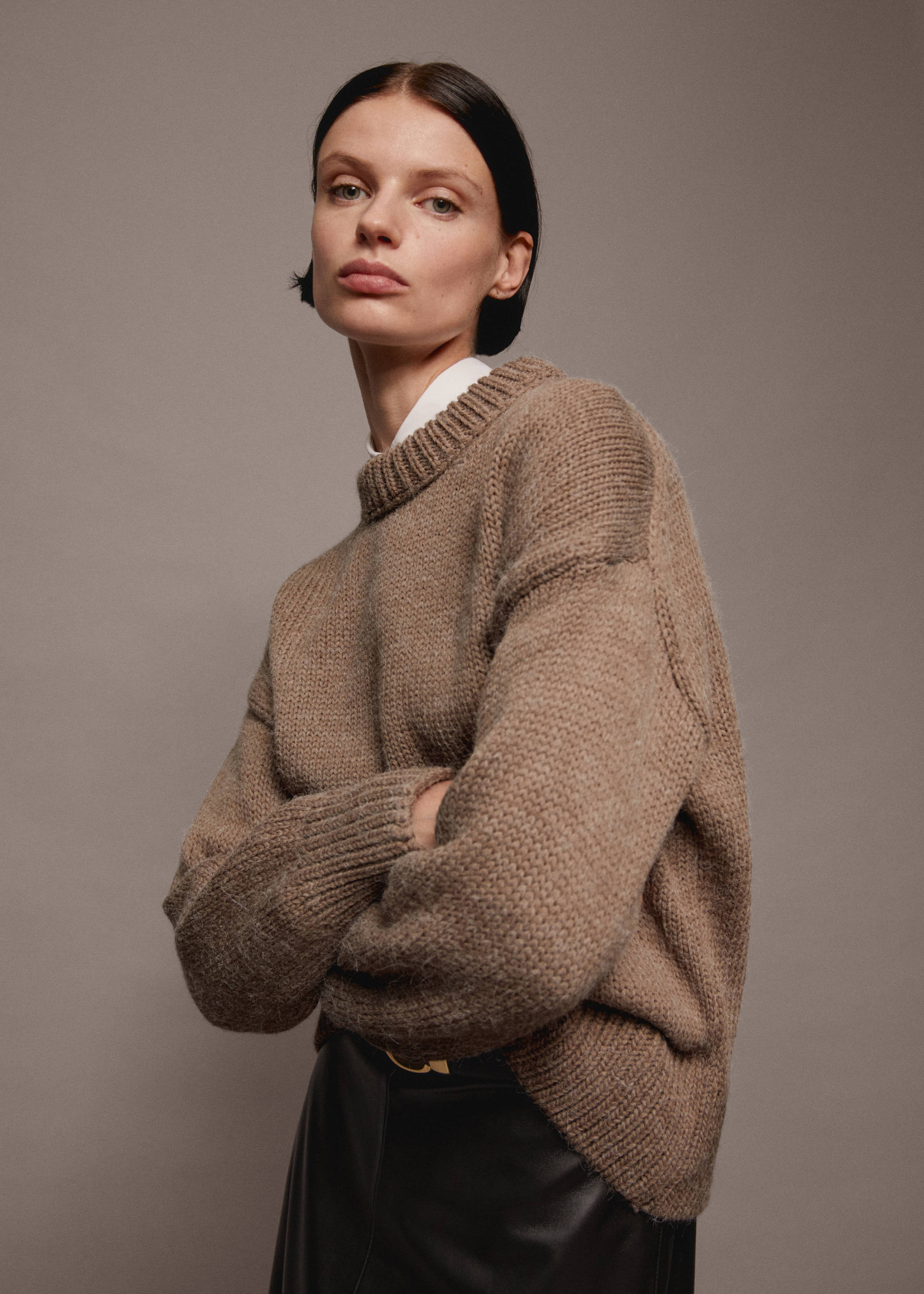 Puffed-sleeved wool sweater - Details of the article 3