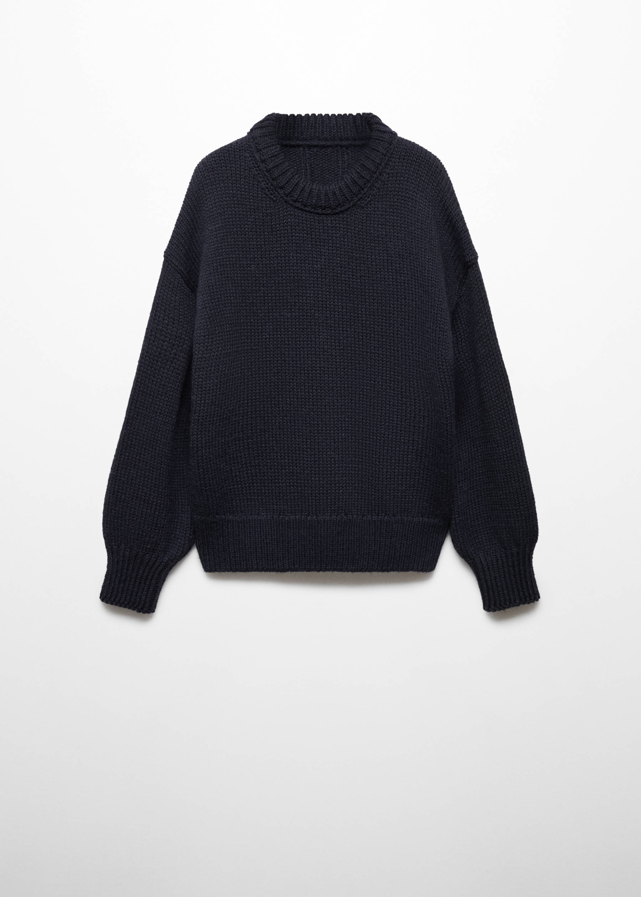 Puffed-sleeved wool sweater - Article without model