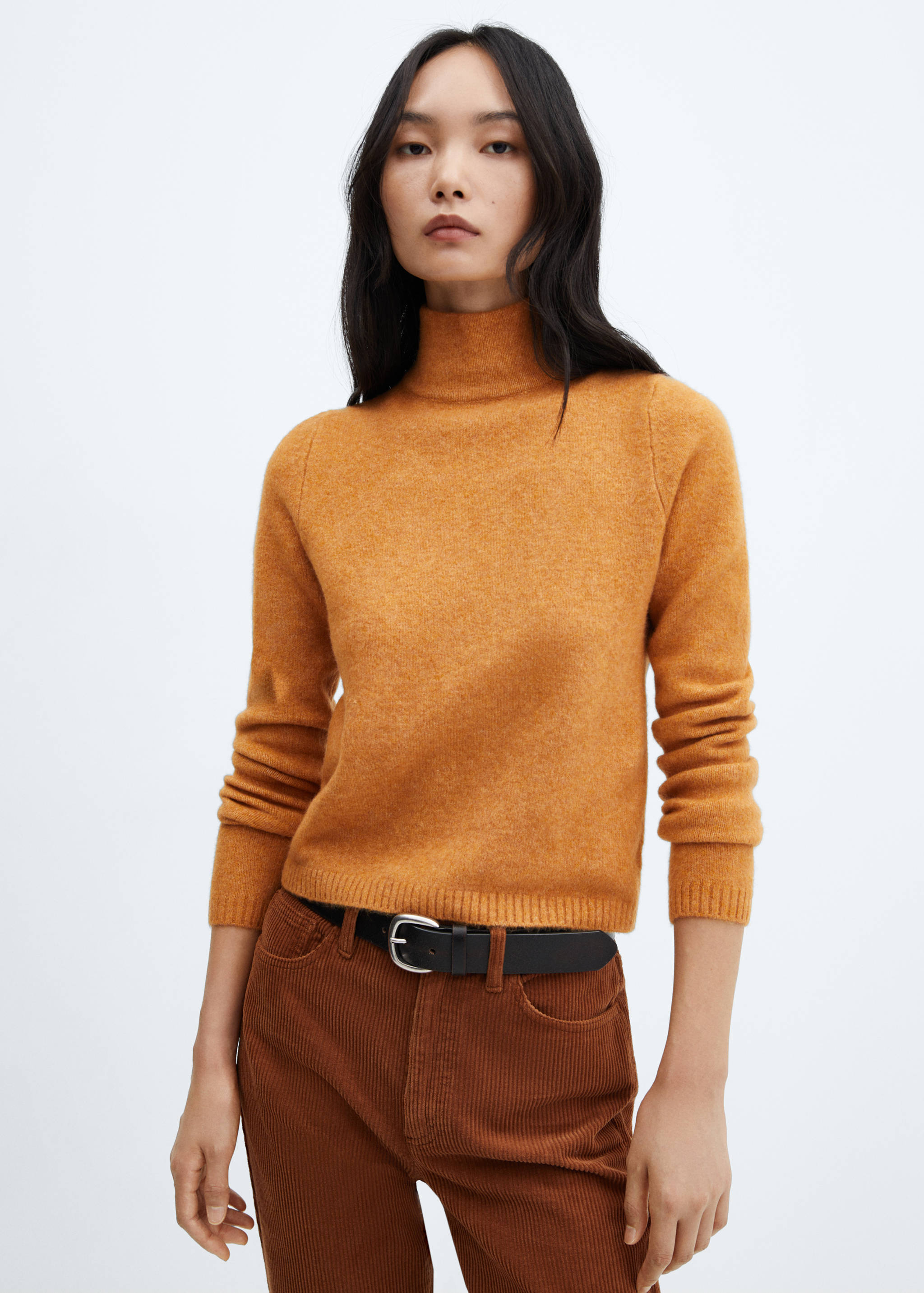 Turtleneck knit sweater - Medium plane