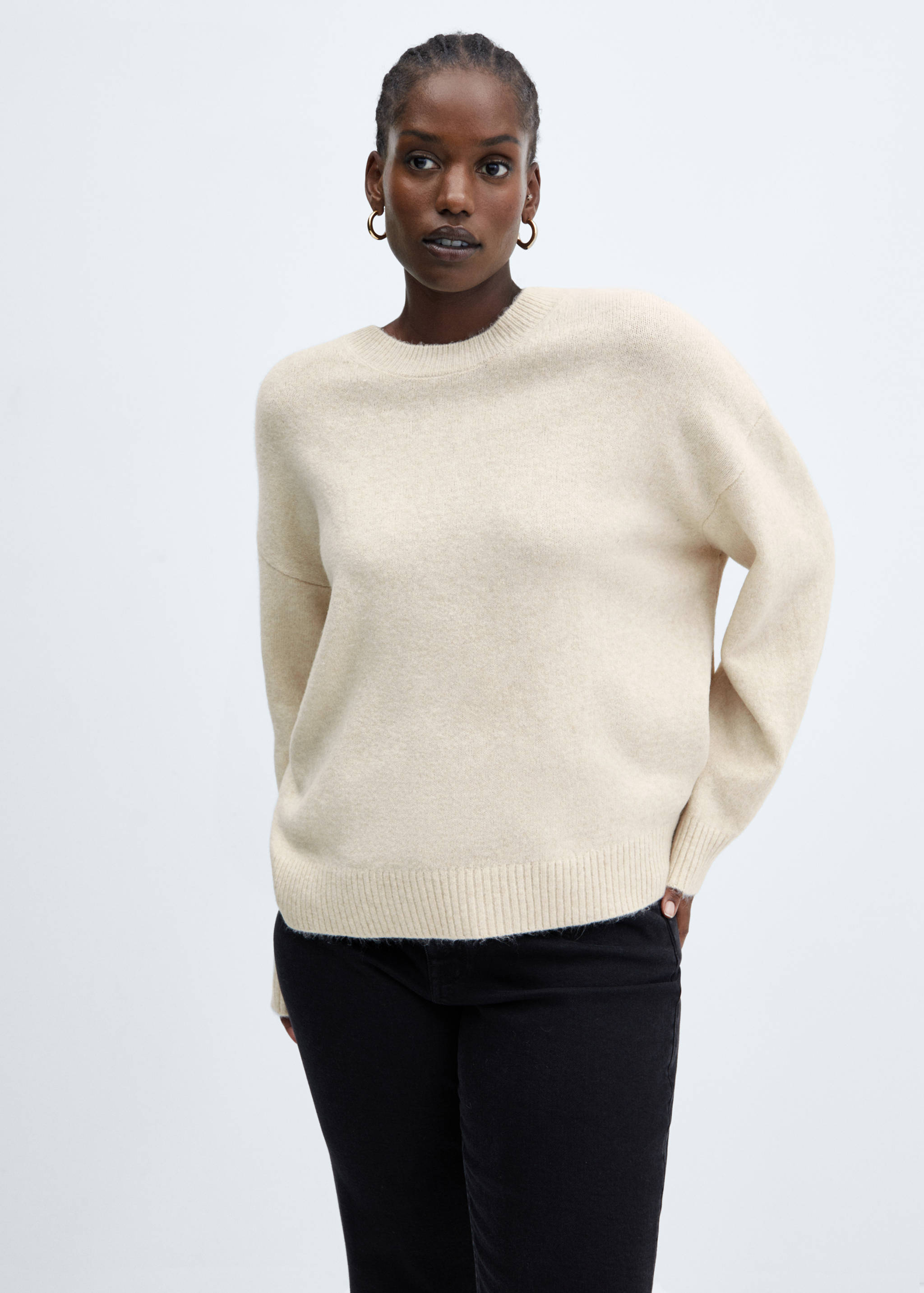 Round-neck knitted sweater - Details of the article 5