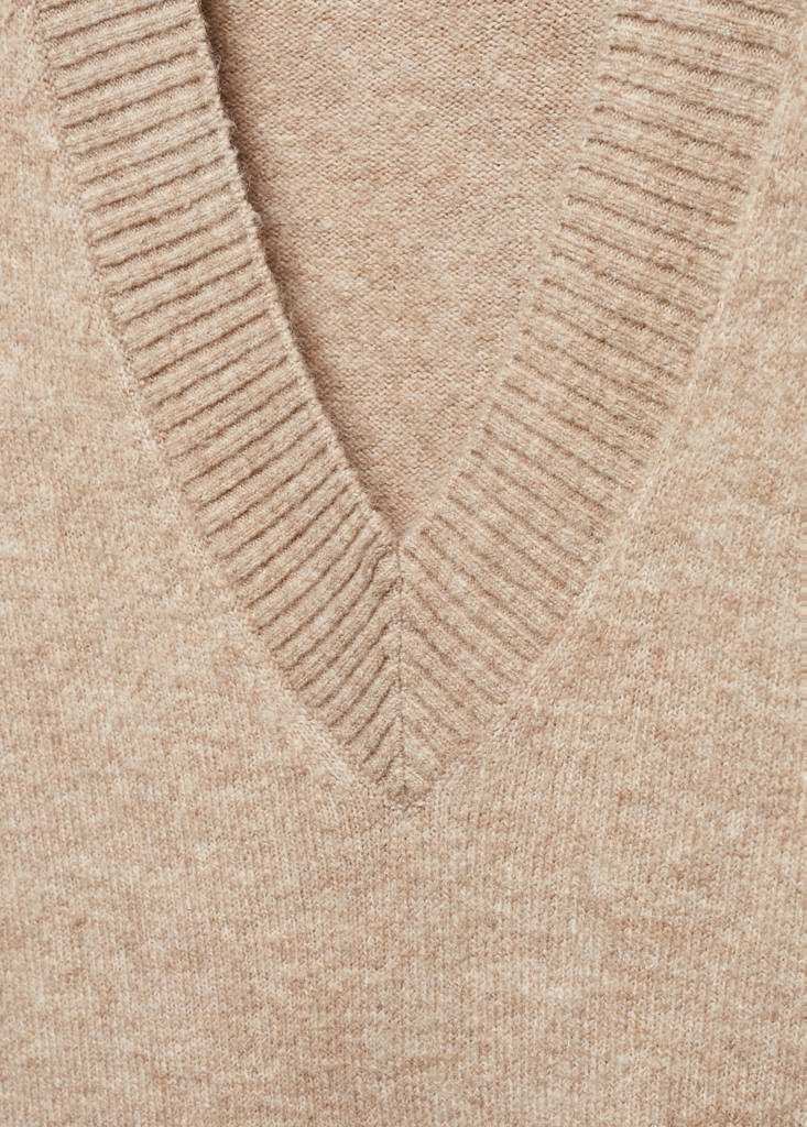 Oversized V-neck sweater — Light/Pastel Grey