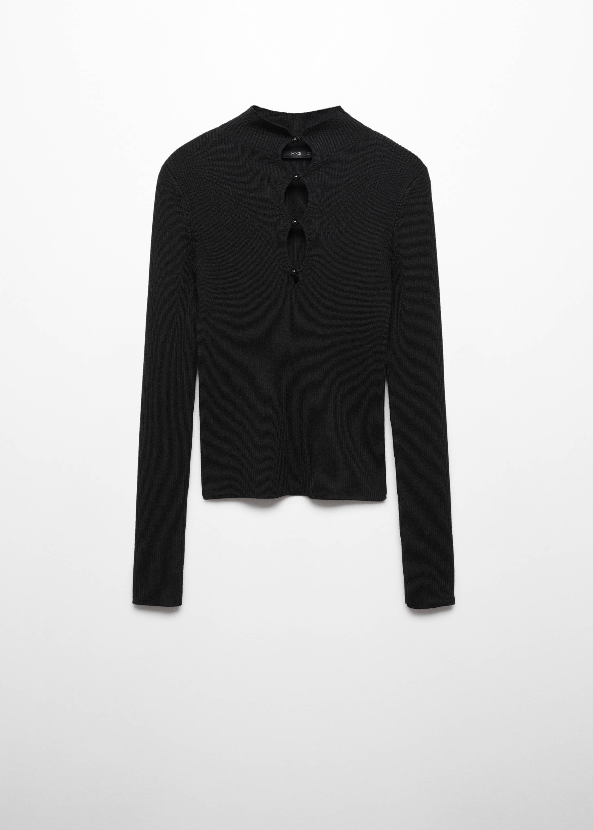 Ribbed sweater with buttons - Article without model