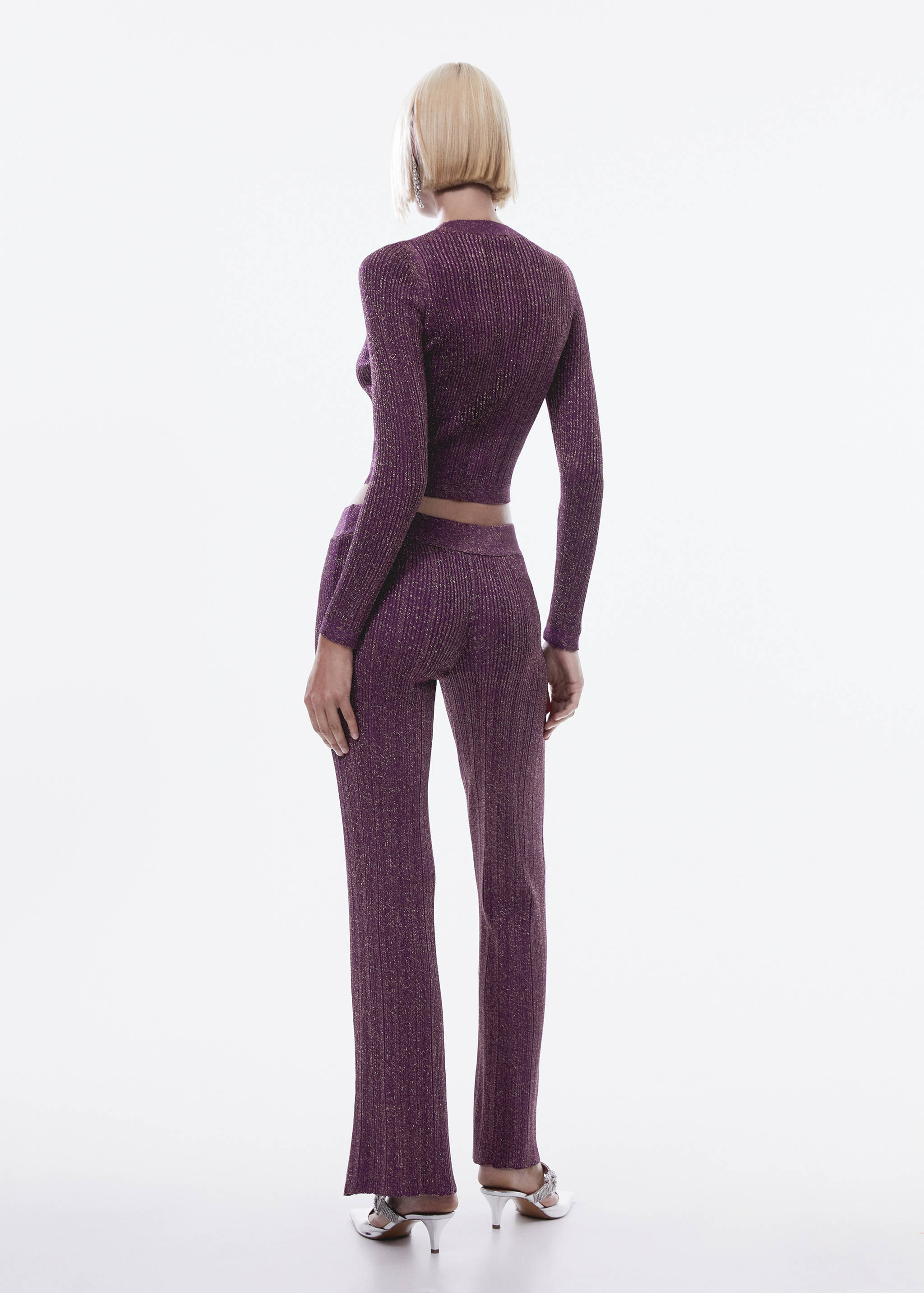 Crewneck lurex sweater - Reverse of the article