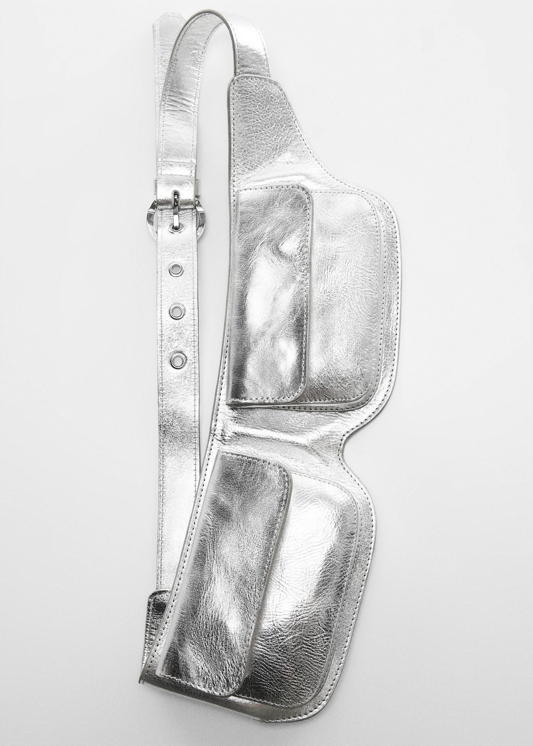 Double-pocket leather money belt - Details of the article 5