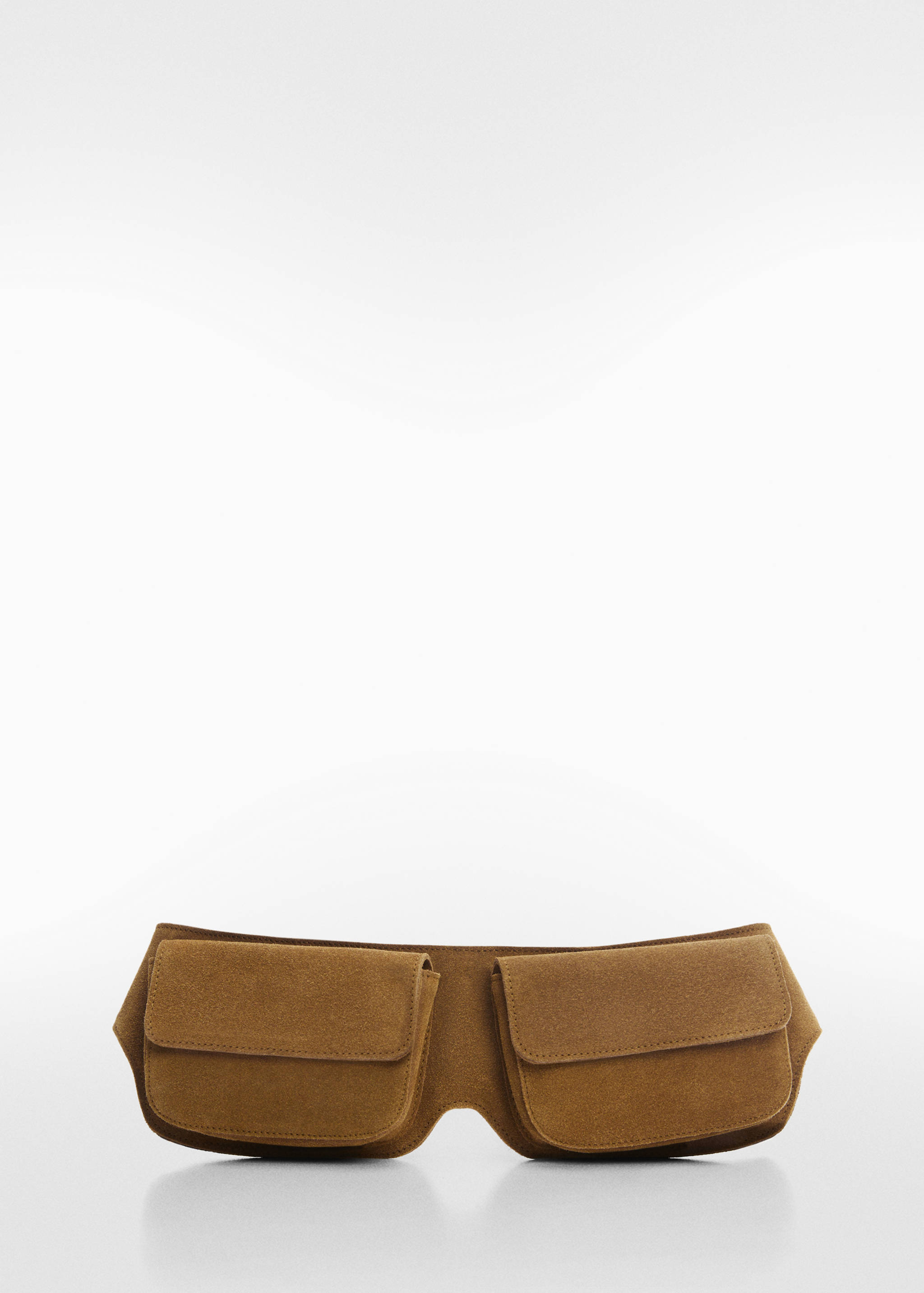 Double-pocket leather money belt - Article without model