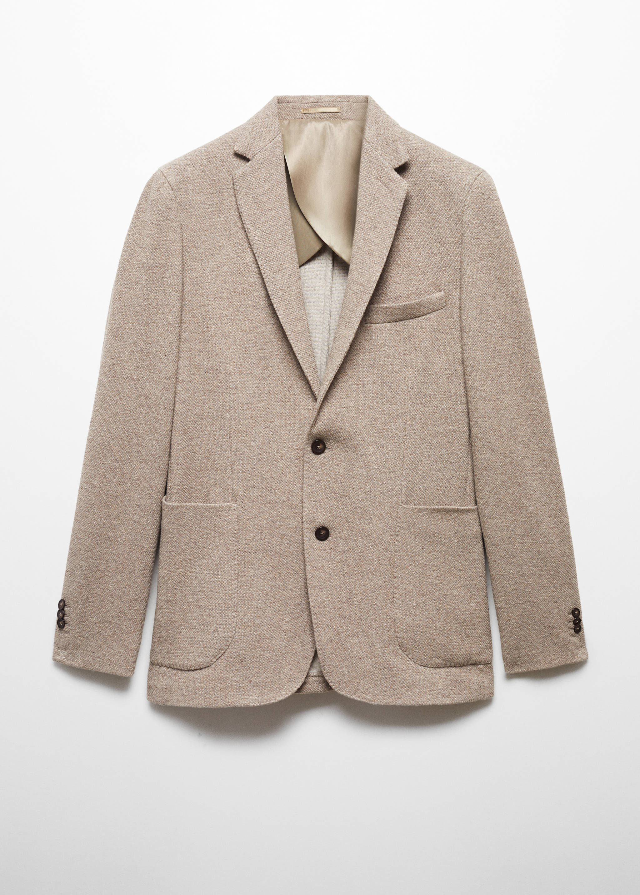 Saf yün triko blazer ceket - Modelsiz ürün