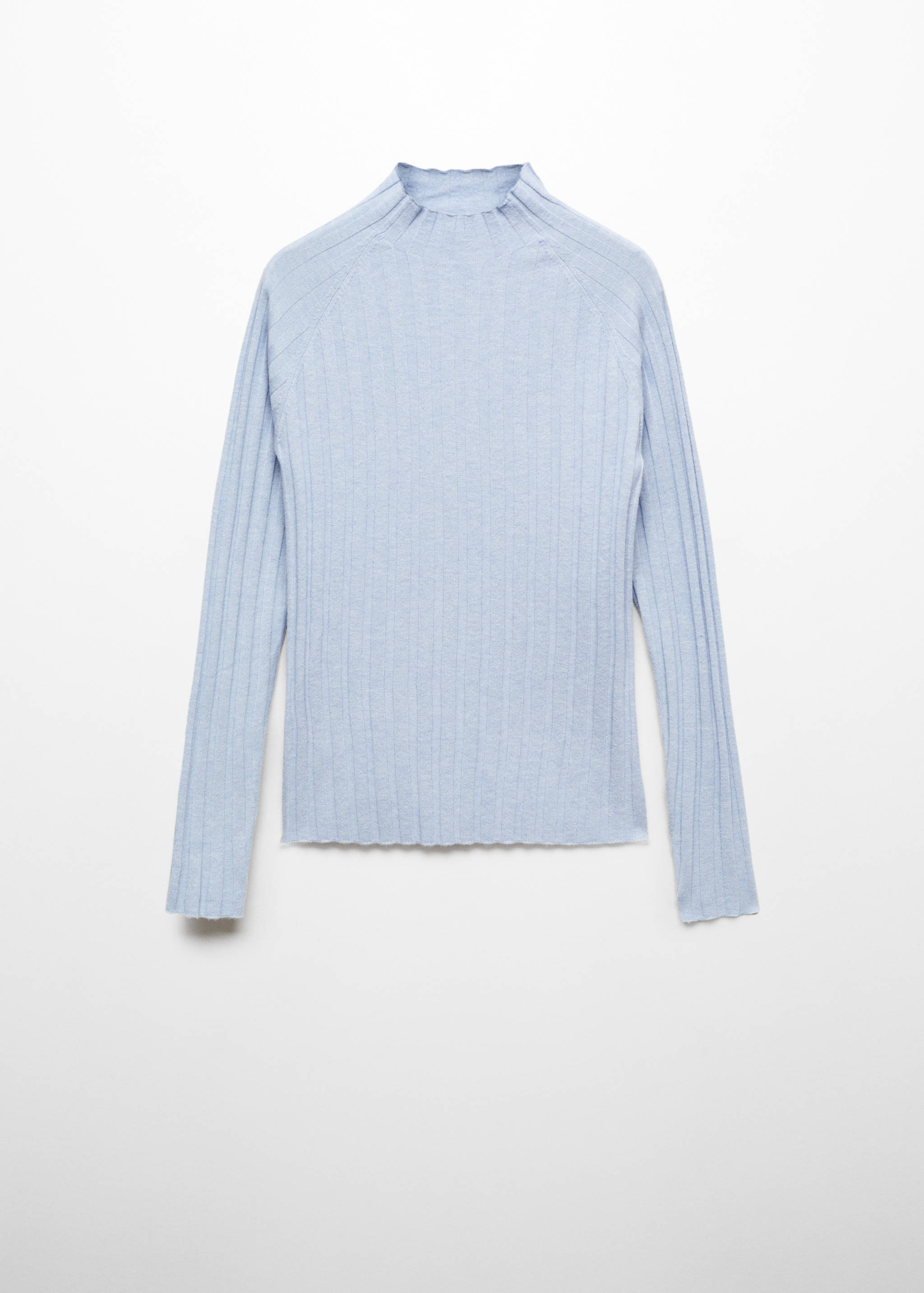 Ribbed sweater with perkins neck - Article without model