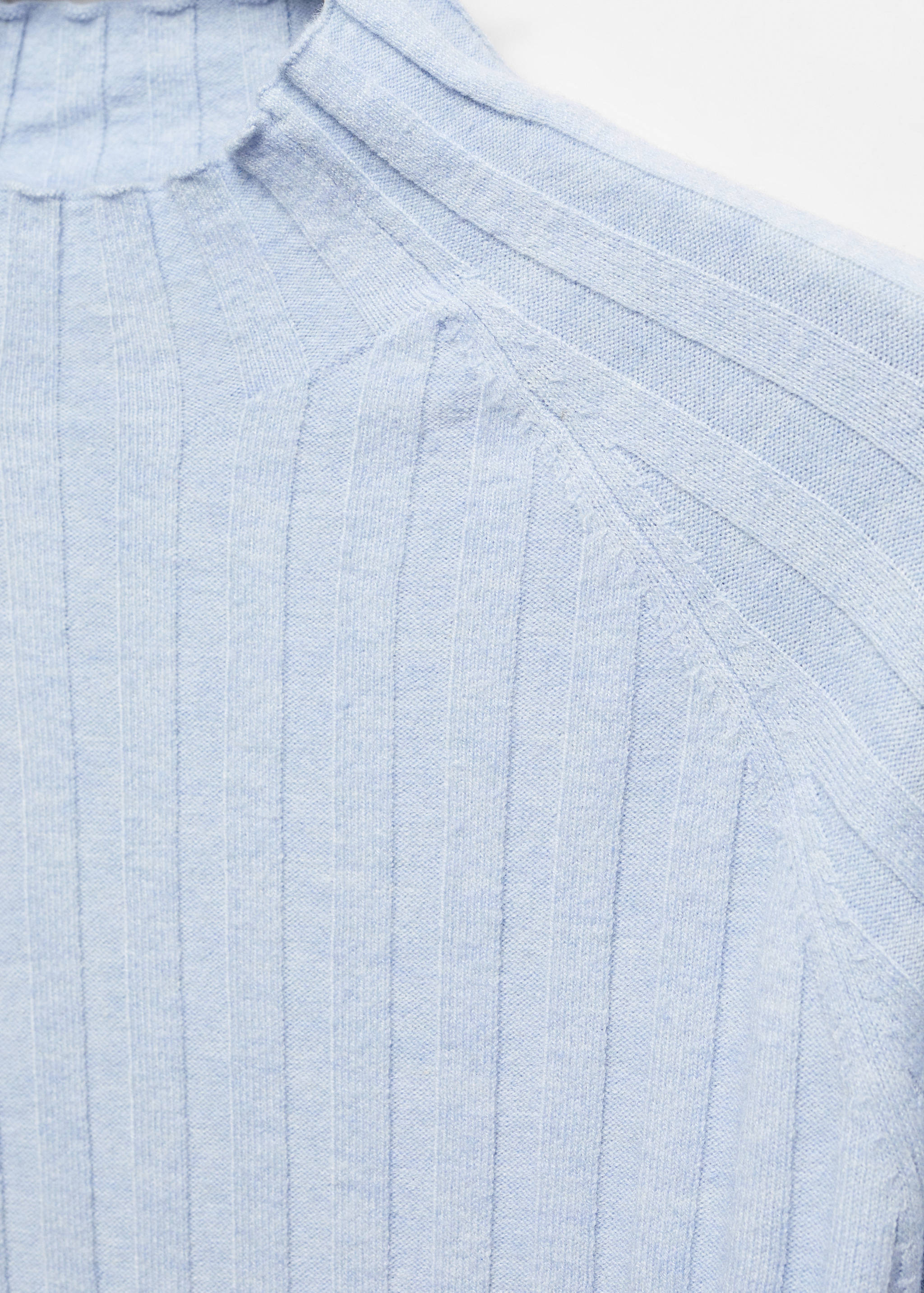 Ribbed sweater with perkins neck - Details of the article 8