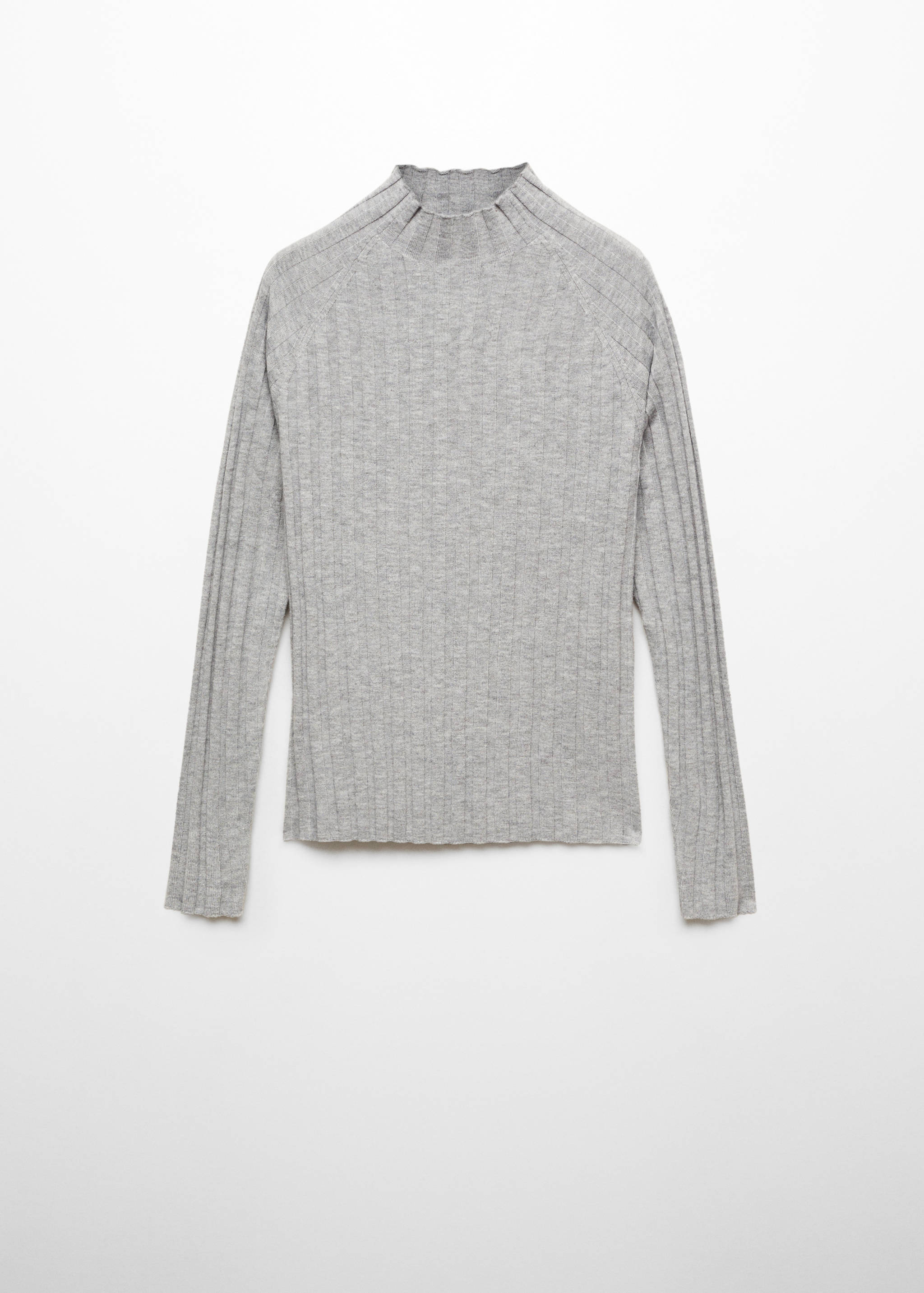 Ribbed sweater with perkins neck - Article without model