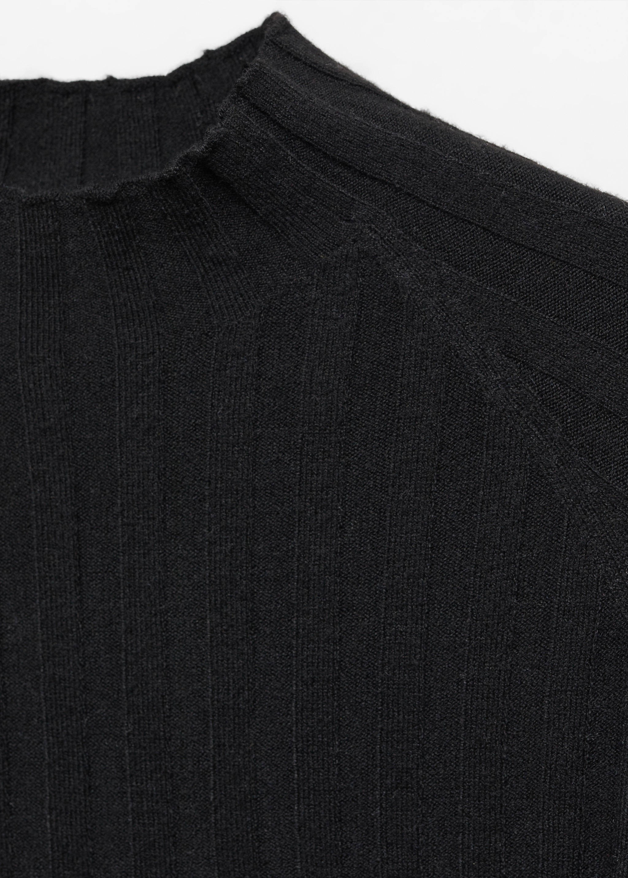 Ribbed sweater with perkins neck - Details of the article 8