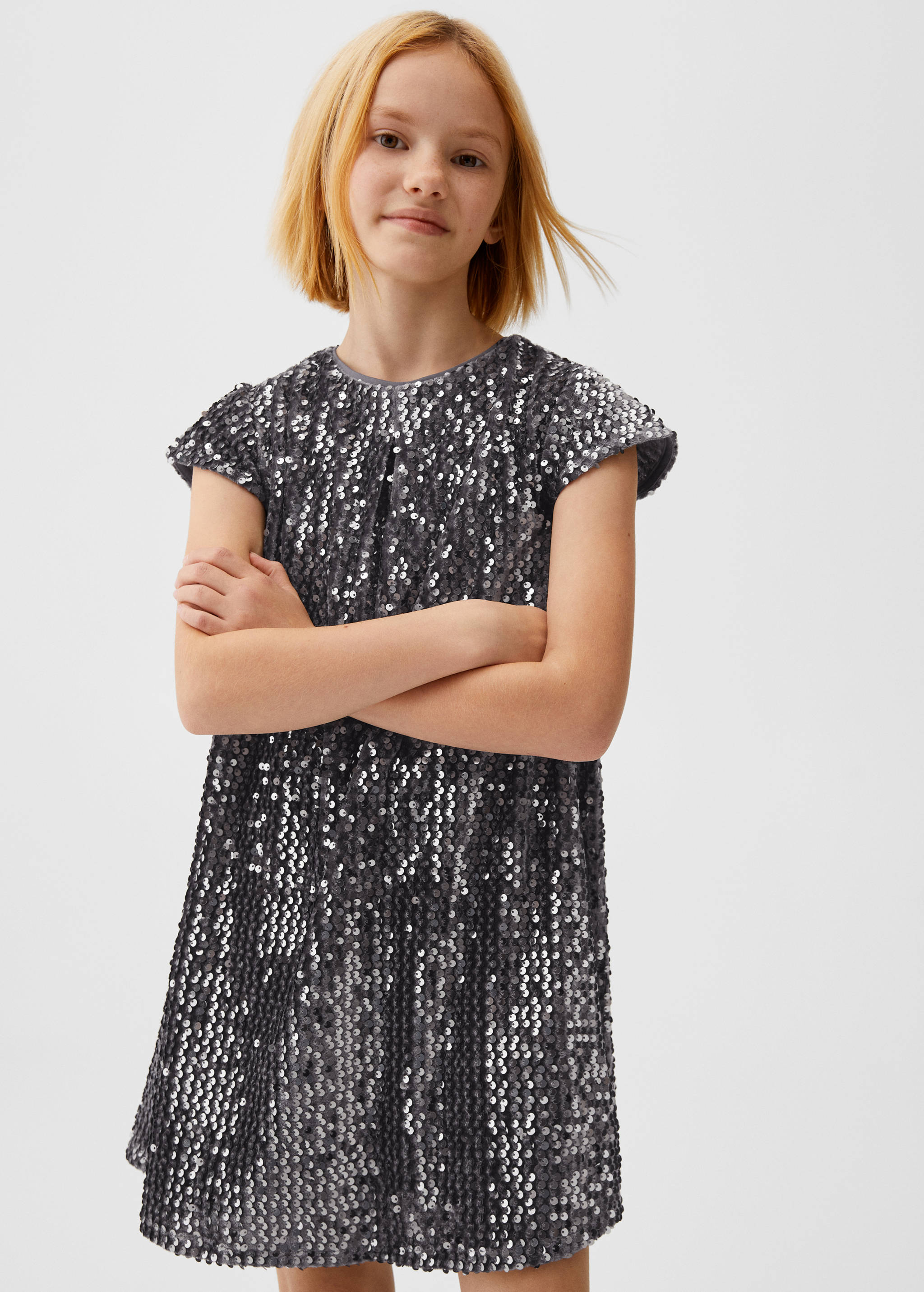 Vestido lentejuelas - Plano medio