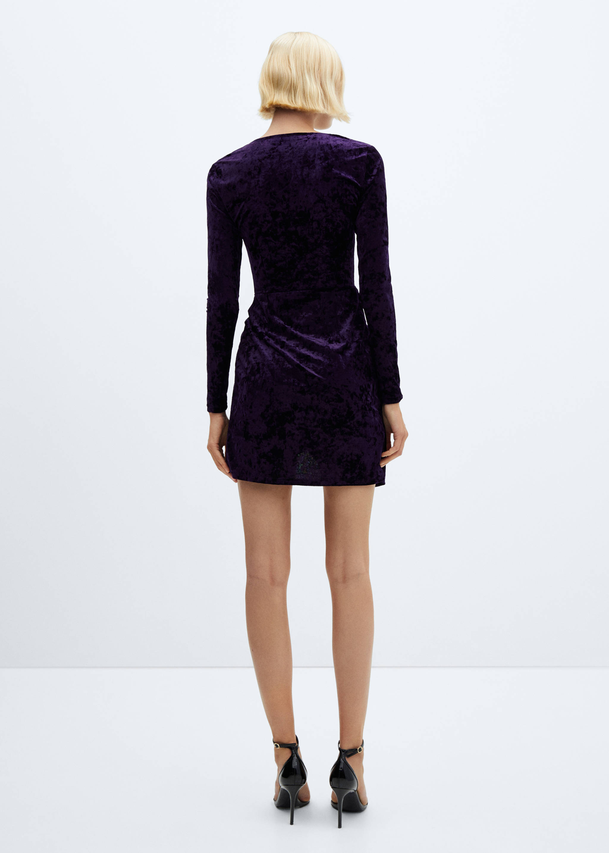 Vestido cruzado terciopelo - Reverso del artículo