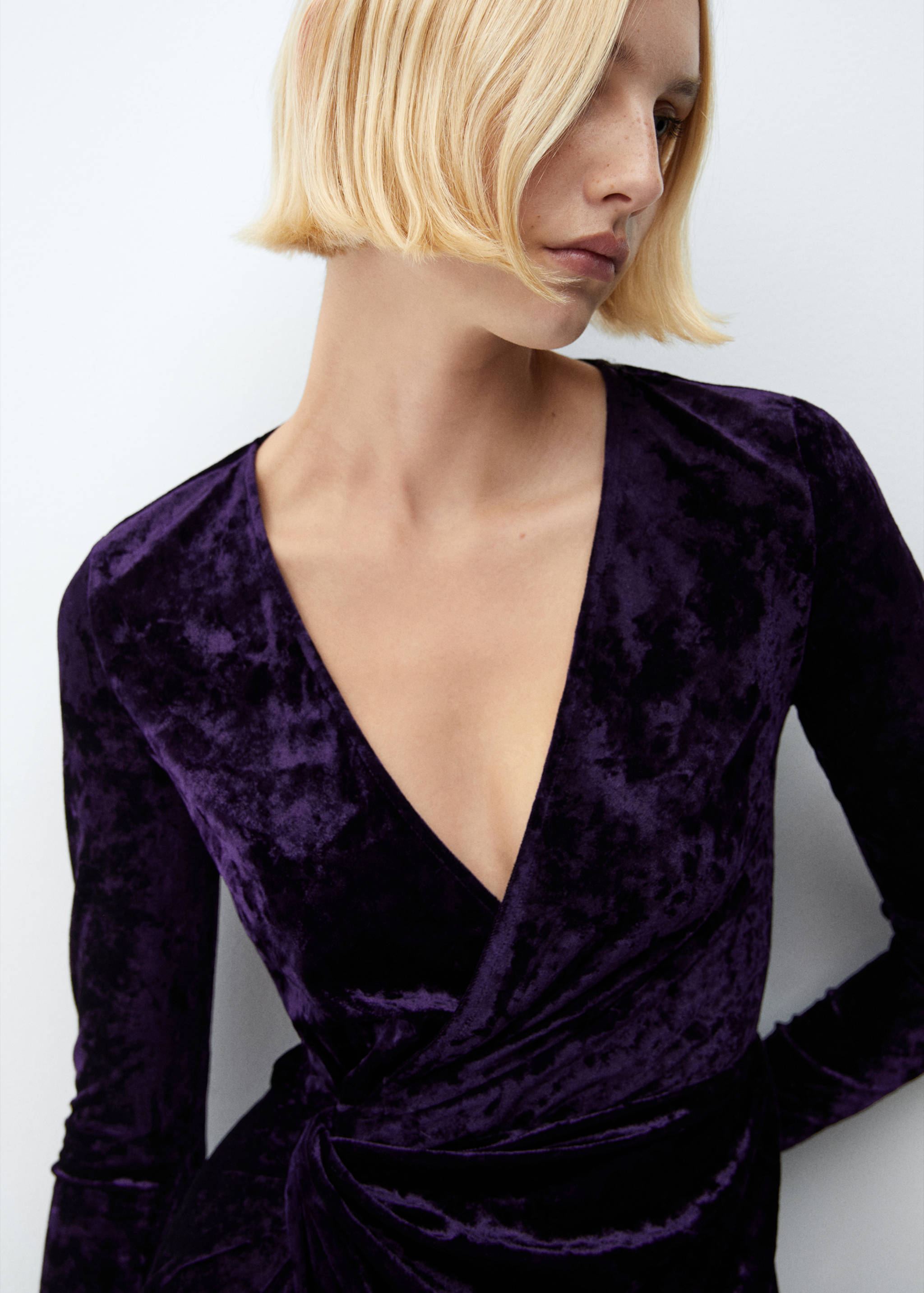 Vestido cruzado terciopelo - Detalle del artículo 1