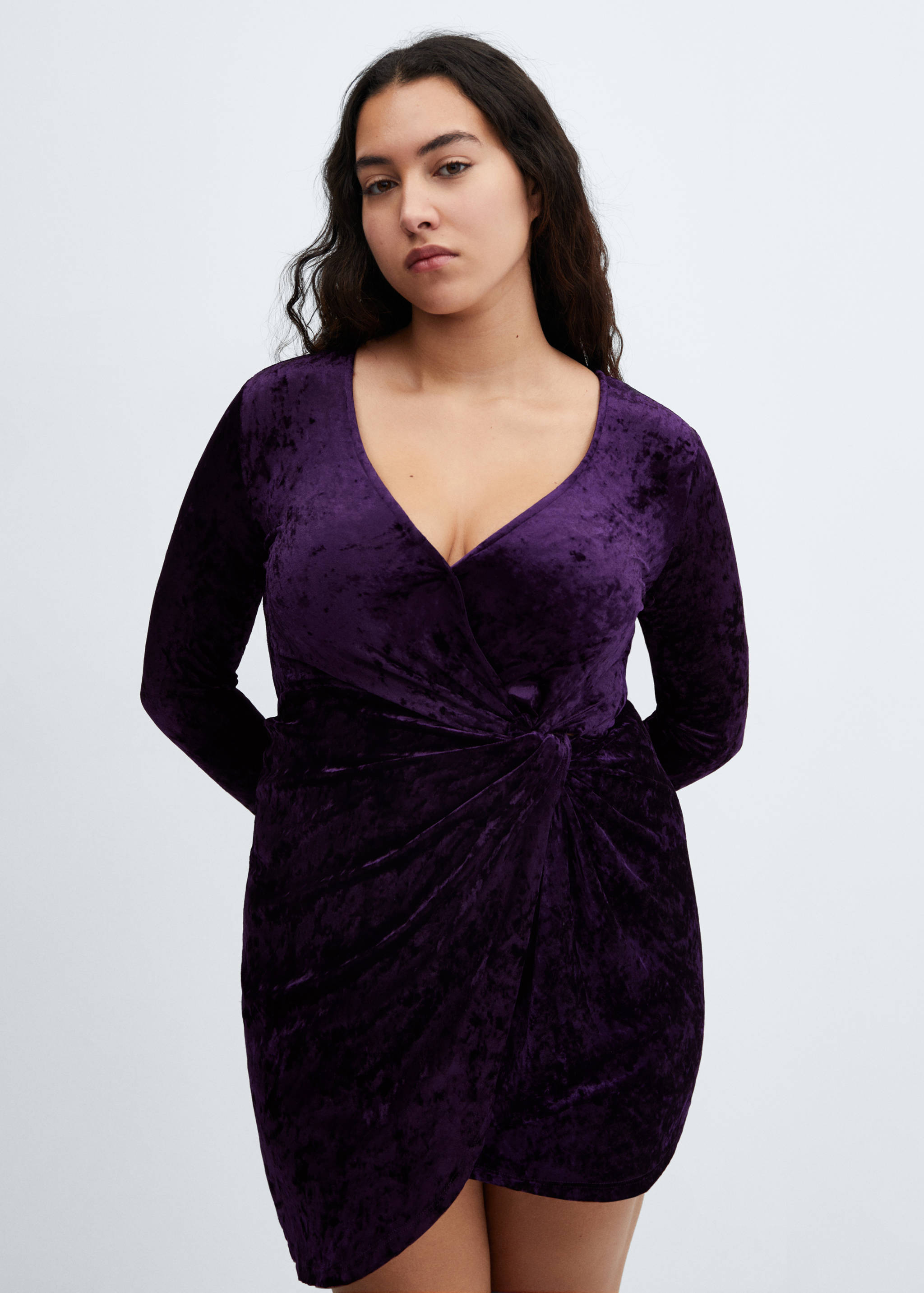 Vestido cruzado terciopelo - Detalle del artículo 5
