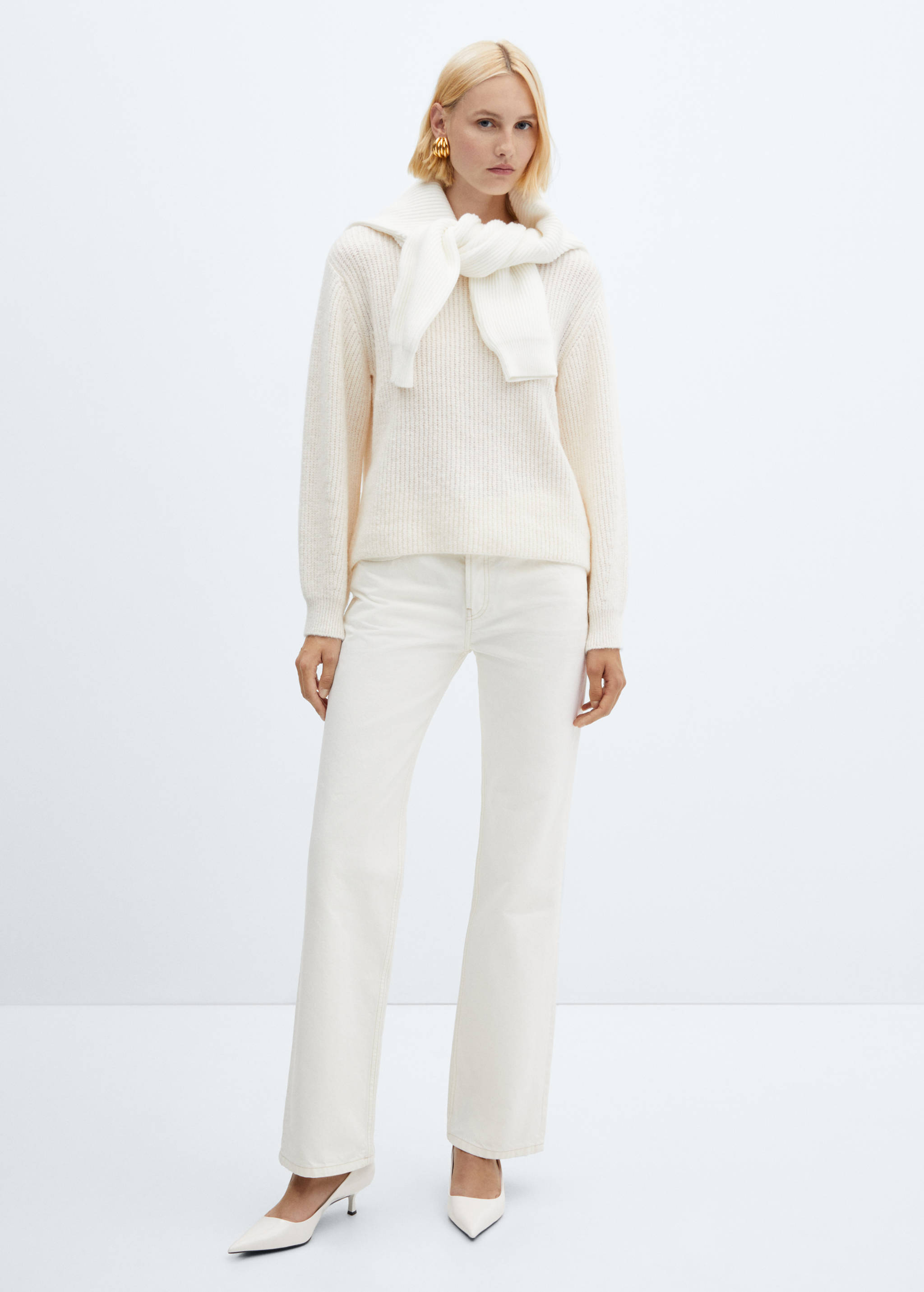 Pull en maille à col rond - Plan général