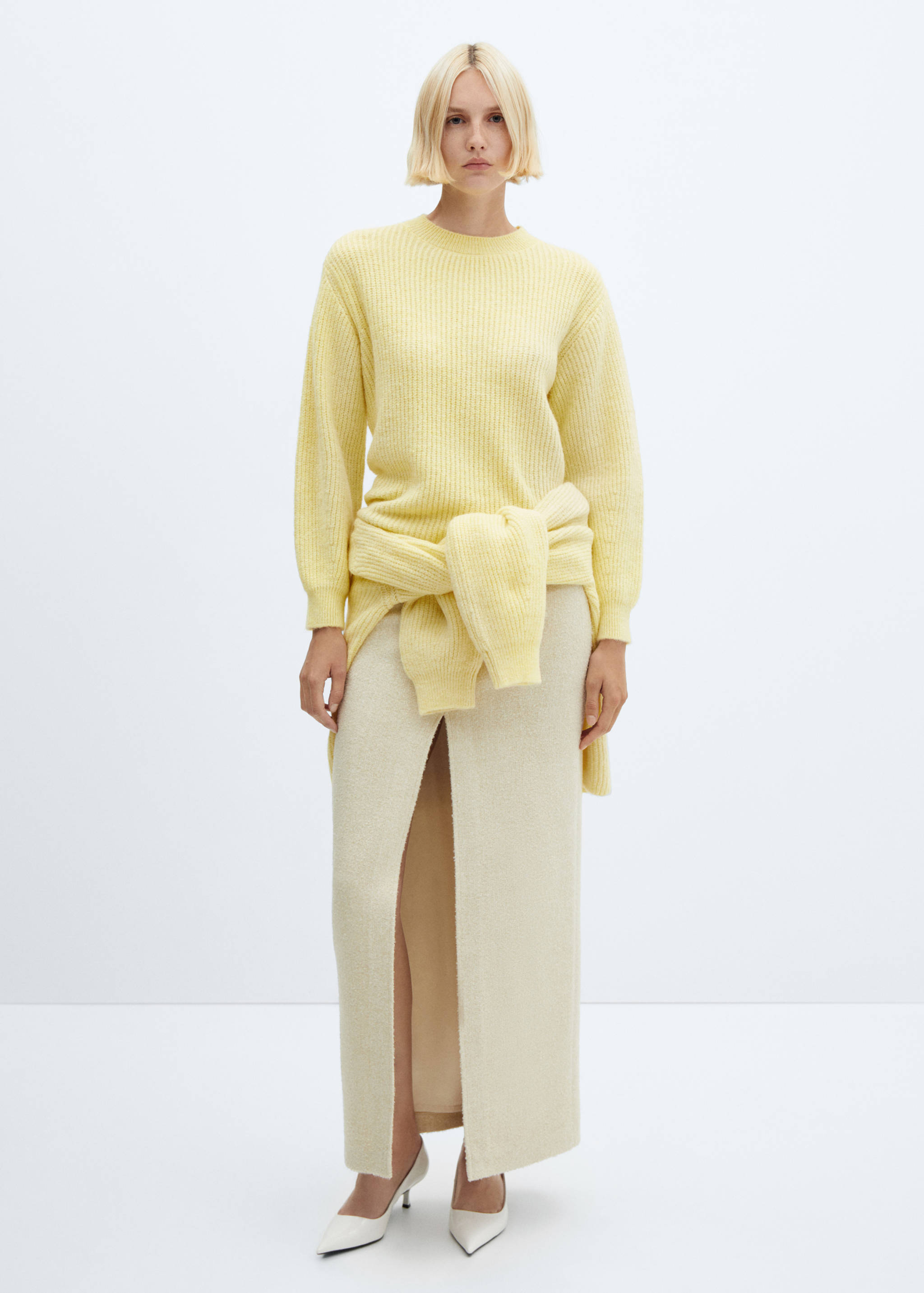 Pull en maille à col rond - Plan général